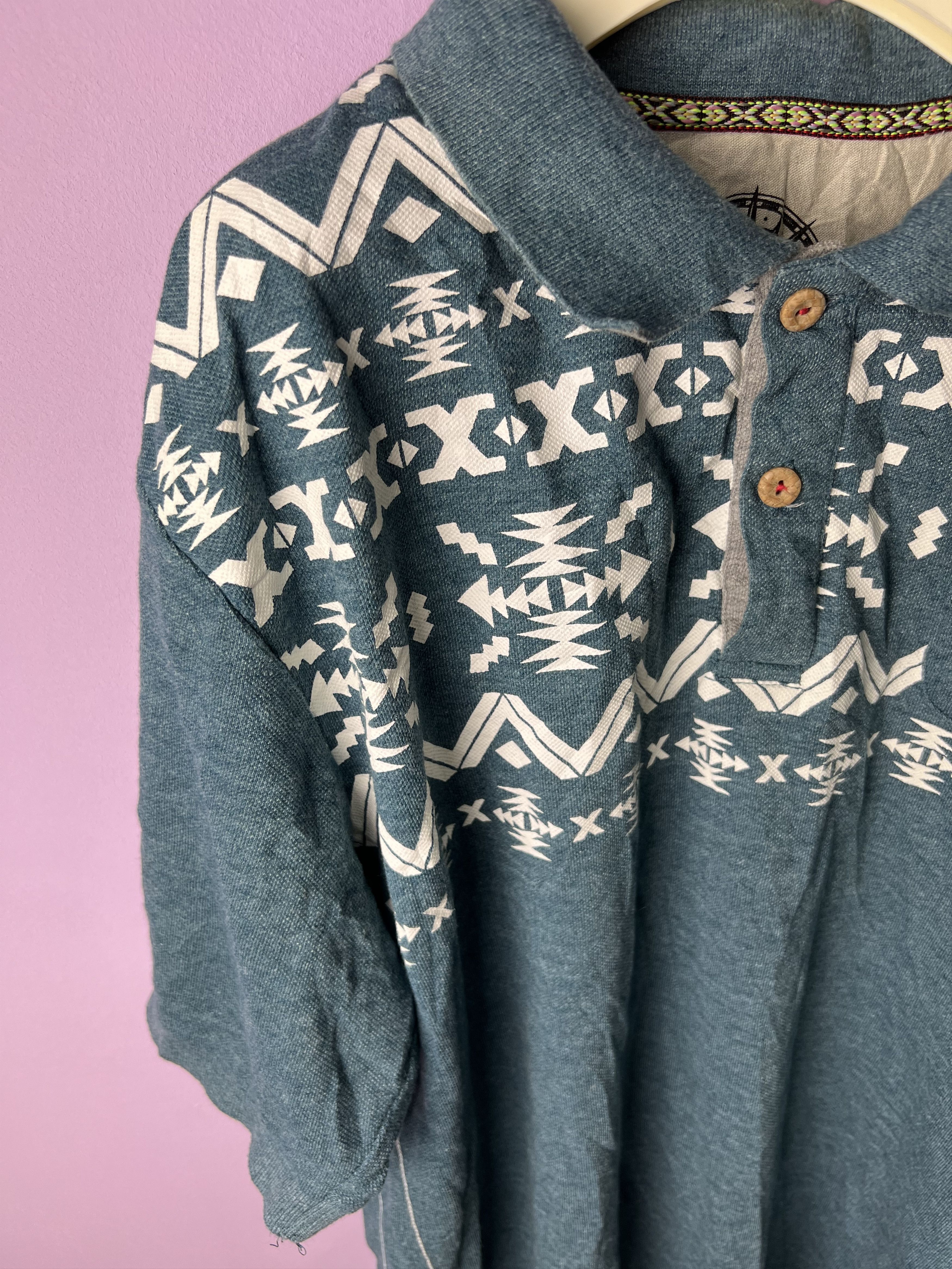 Japanese Brand 🔥Native Navajo Paraspur Polo Tees Size US M / EU 48-50 / 2 - 9 Thumbnail
