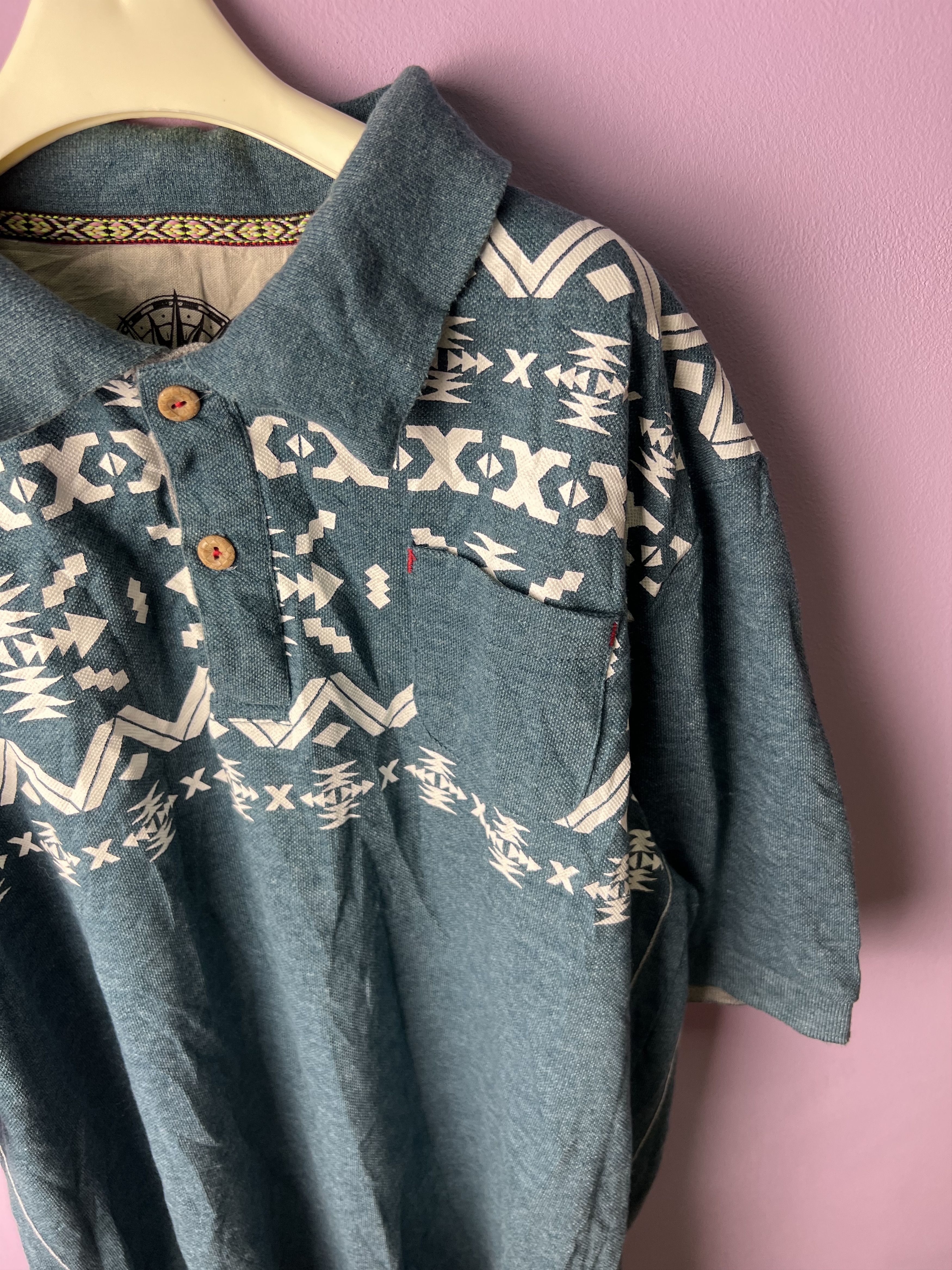Japanese Brand 🔥Native Navajo Paraspur Polo Tees Size US M / EU 48-50 / 2 - 7 Thumbnail