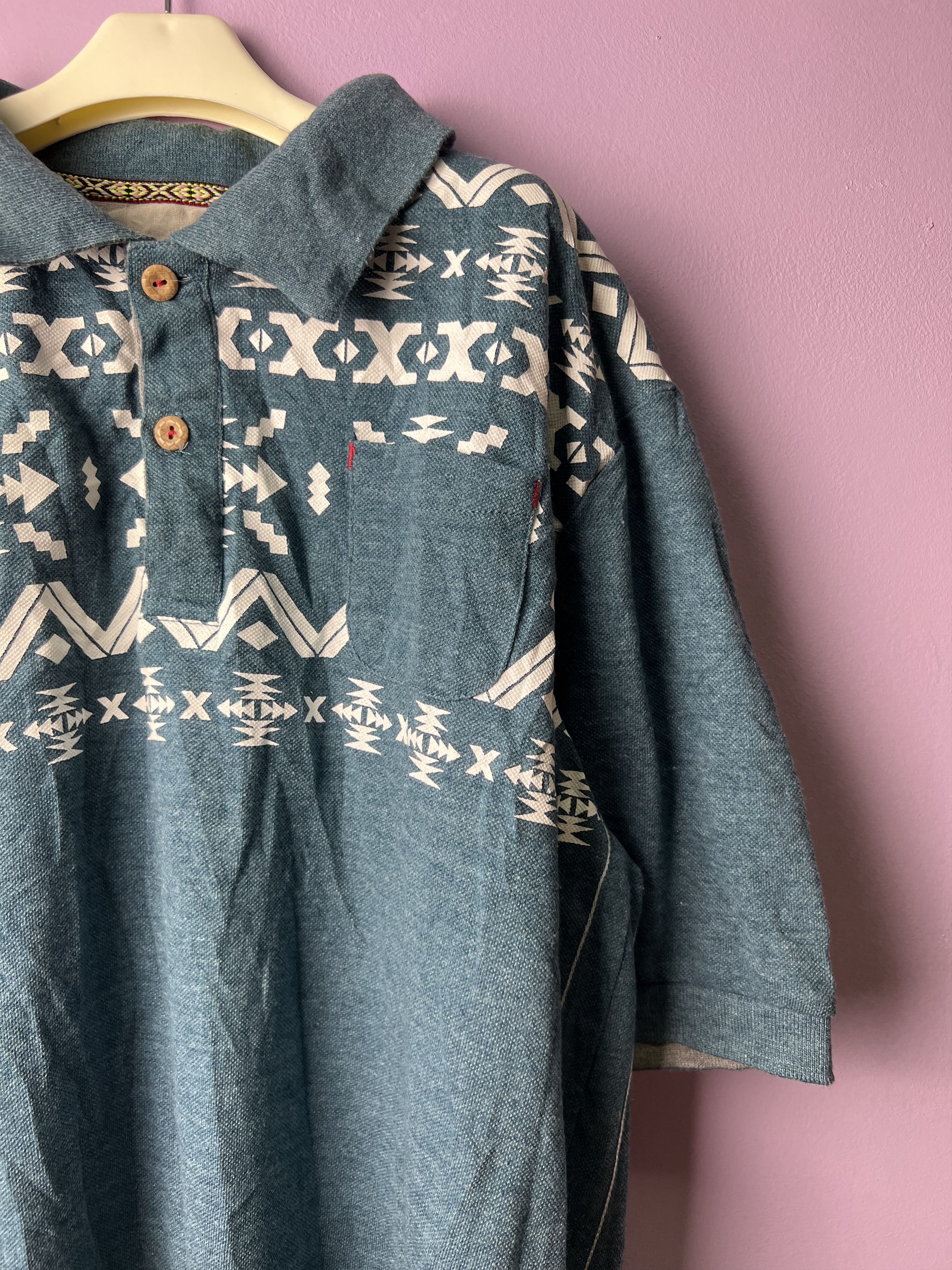 Japanese Brand 🔥Native Navajo Paraspur Polo Tees Size US M / EU 48-50 / 2 - 6 Thumbnail