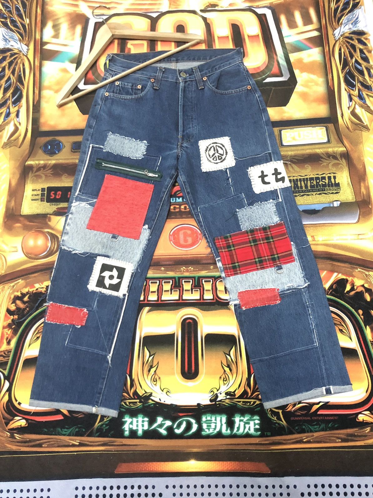 Levi's × Vintage RARE🔥ONLY 1 VINTAGE 1993 LEVIS 501 CUSTOM PATCHWORK SELVEDGE Size US 29 - 1 Thumbnail