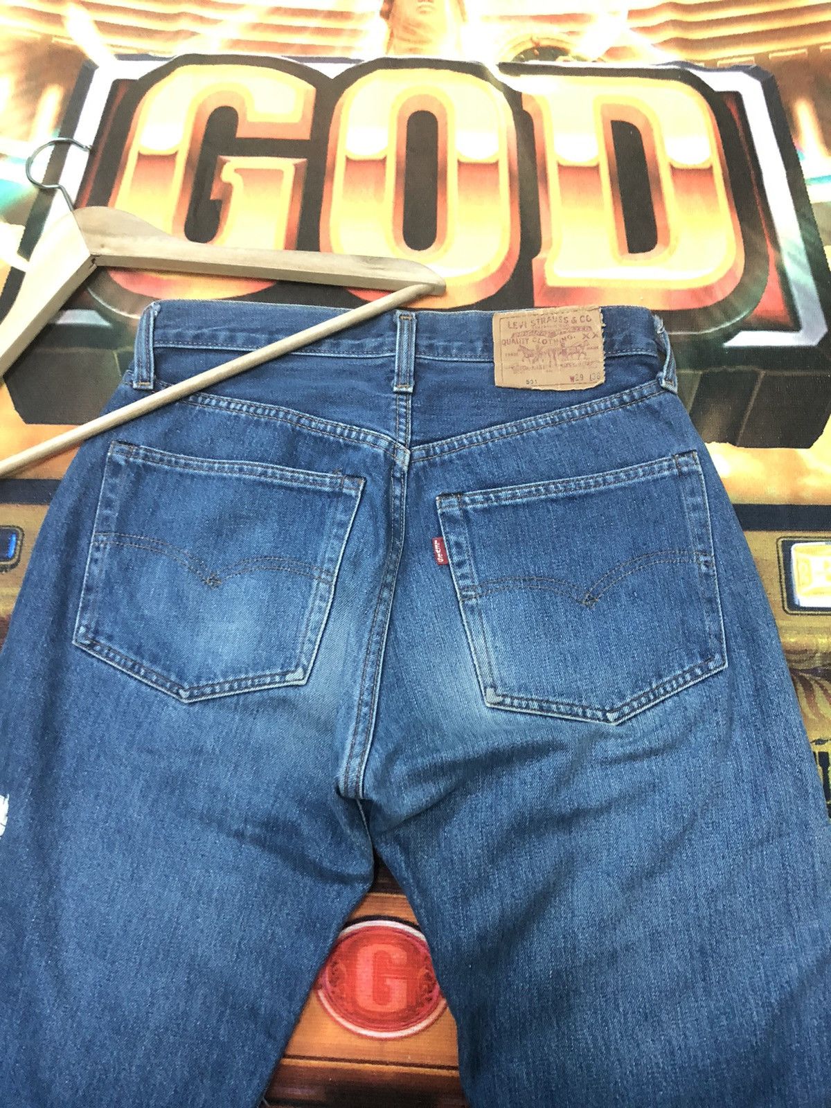 Levi's × Vintage RARE🔥ONLY 1 VINTAGE 1993 LEVIS 501 CUSTOM PATCHWORK SELVEDGE Size US 29 - 12 Thumbnail