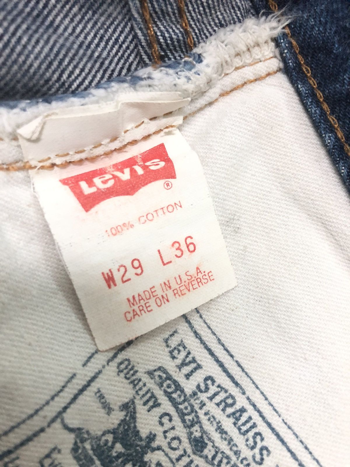 Levi's × Vintage RARE🔥ONLY 1 VINTAGE 1993 LEVIS 501 CUSTOM PATCHWORK SELVEDGE Size US 29 - 8 Thumbnail