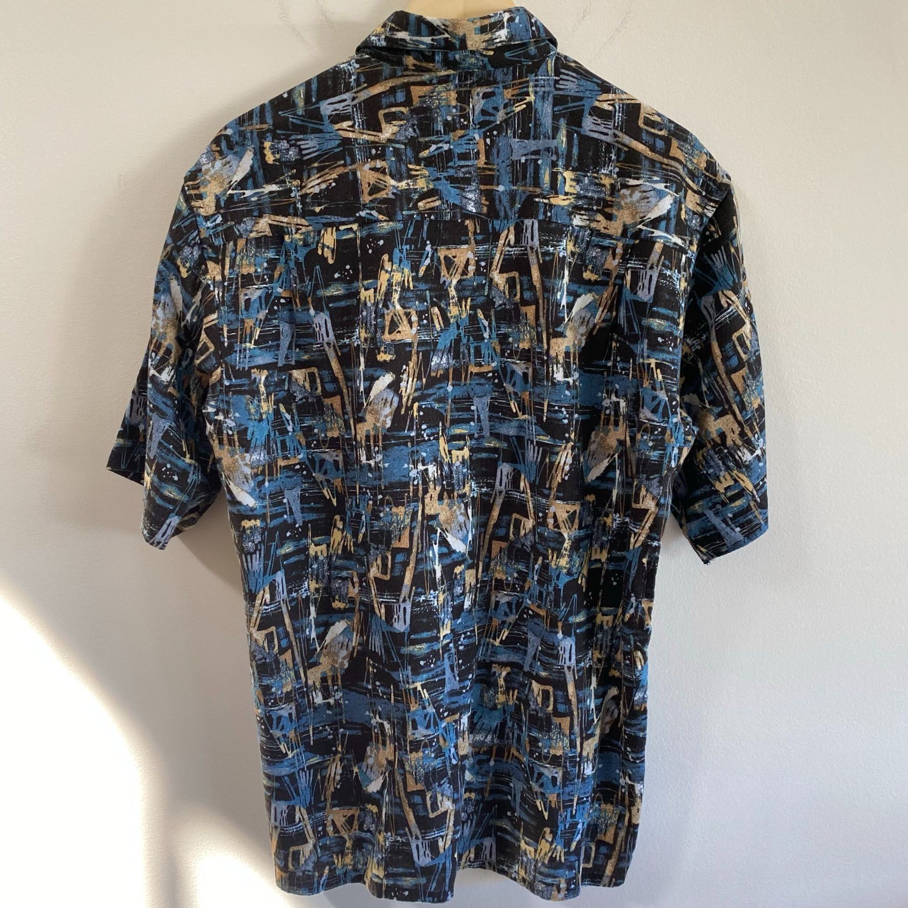 Vintage Black Abstract Geometric Button Up Casual Shirt Size US M / EU 48-50 / 2 - 4 Thumbnail