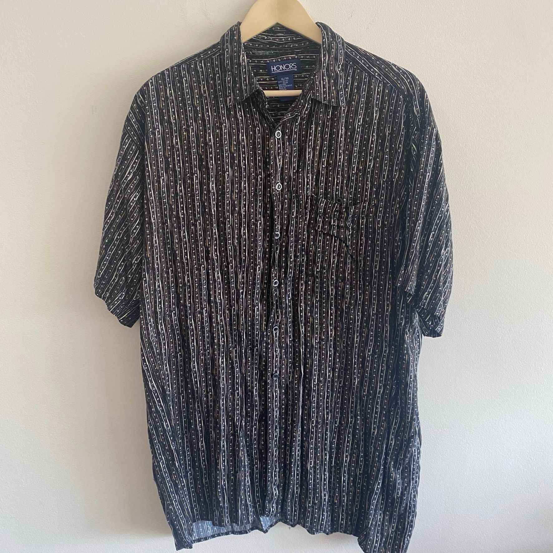 Vintage Dots Stripes Vintage Casual Button Up Shirt Size US XL / EU 56 / 4 - 1 Thumbnail