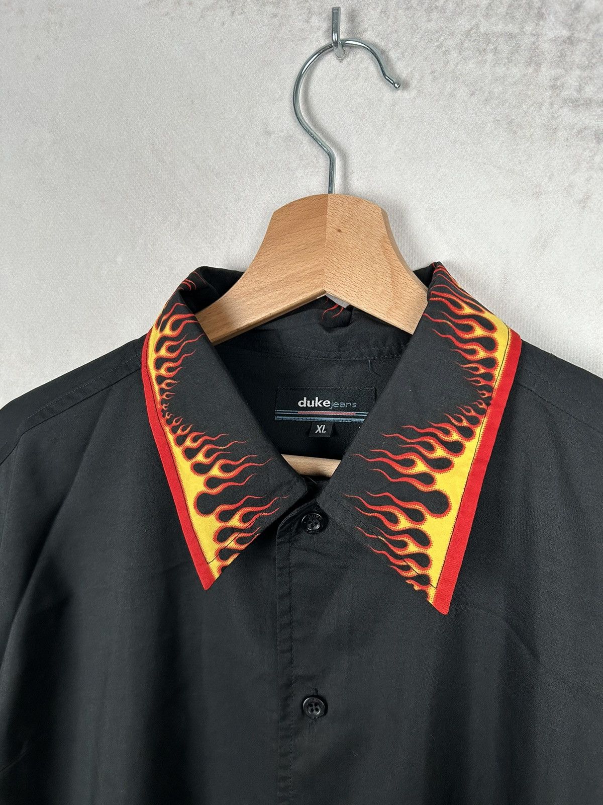 Vintage Vintage Flame Graphic Button Up Shortsleeve Shirt Size US XL / EU 56 / 4 - 4 Thumbnail
