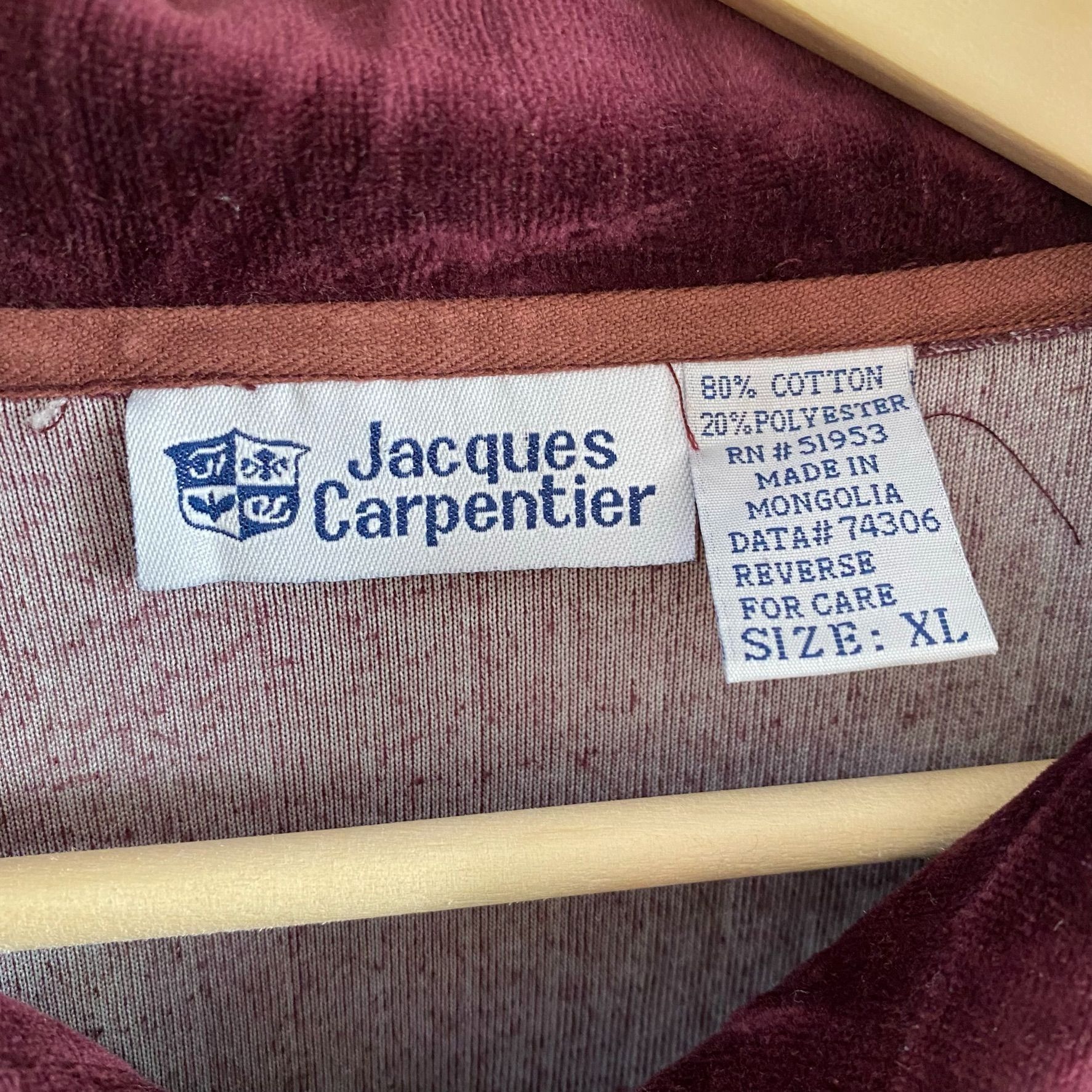 Vintage Vintage Velvet Velour Quarter Zip Pullover Sweatshirt Size US XL / EU 56 / 4 - 3 Thumbnail