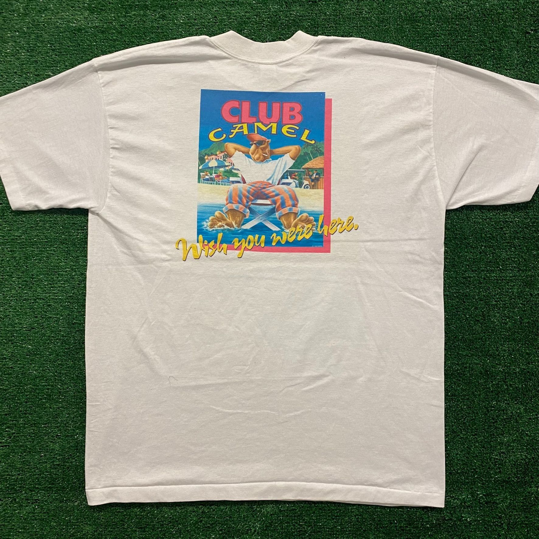 Crazy Vintage 90s Club Camel Joe Beach Single Stitch T-Shirt