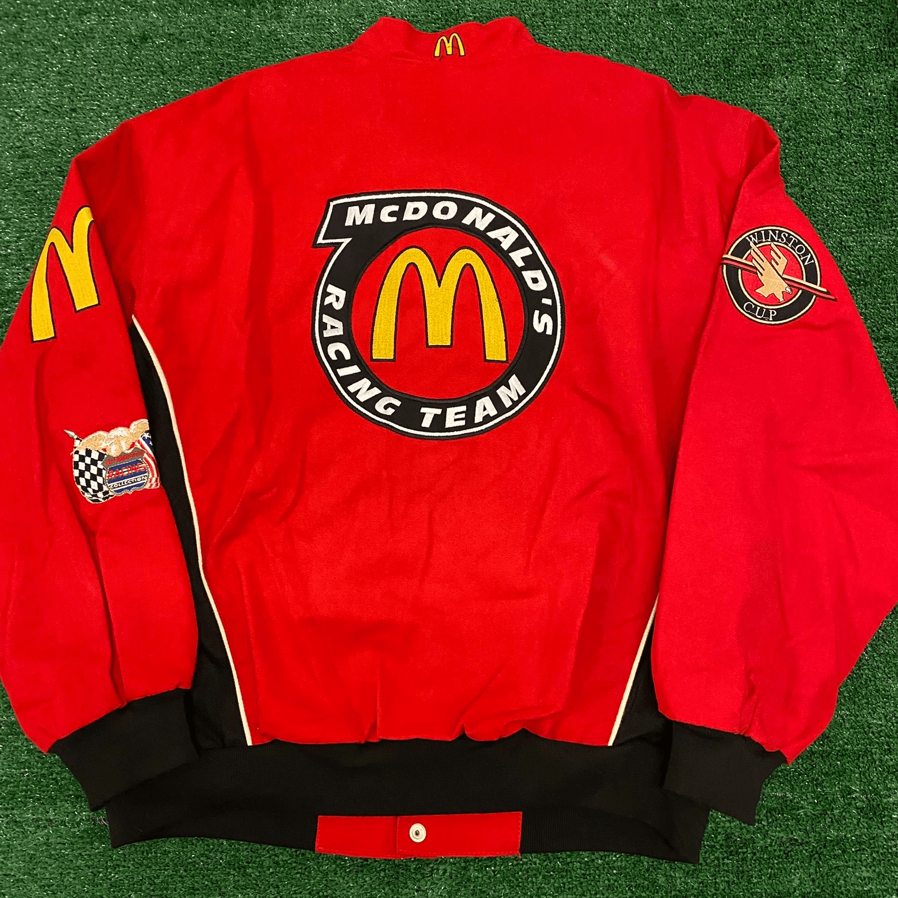 Jeff Hamilton Crazy Vintage 90s McDonald's Racing NASCAR Jacket Size US XL / EU 56 / 4 - 4 Thumbnail