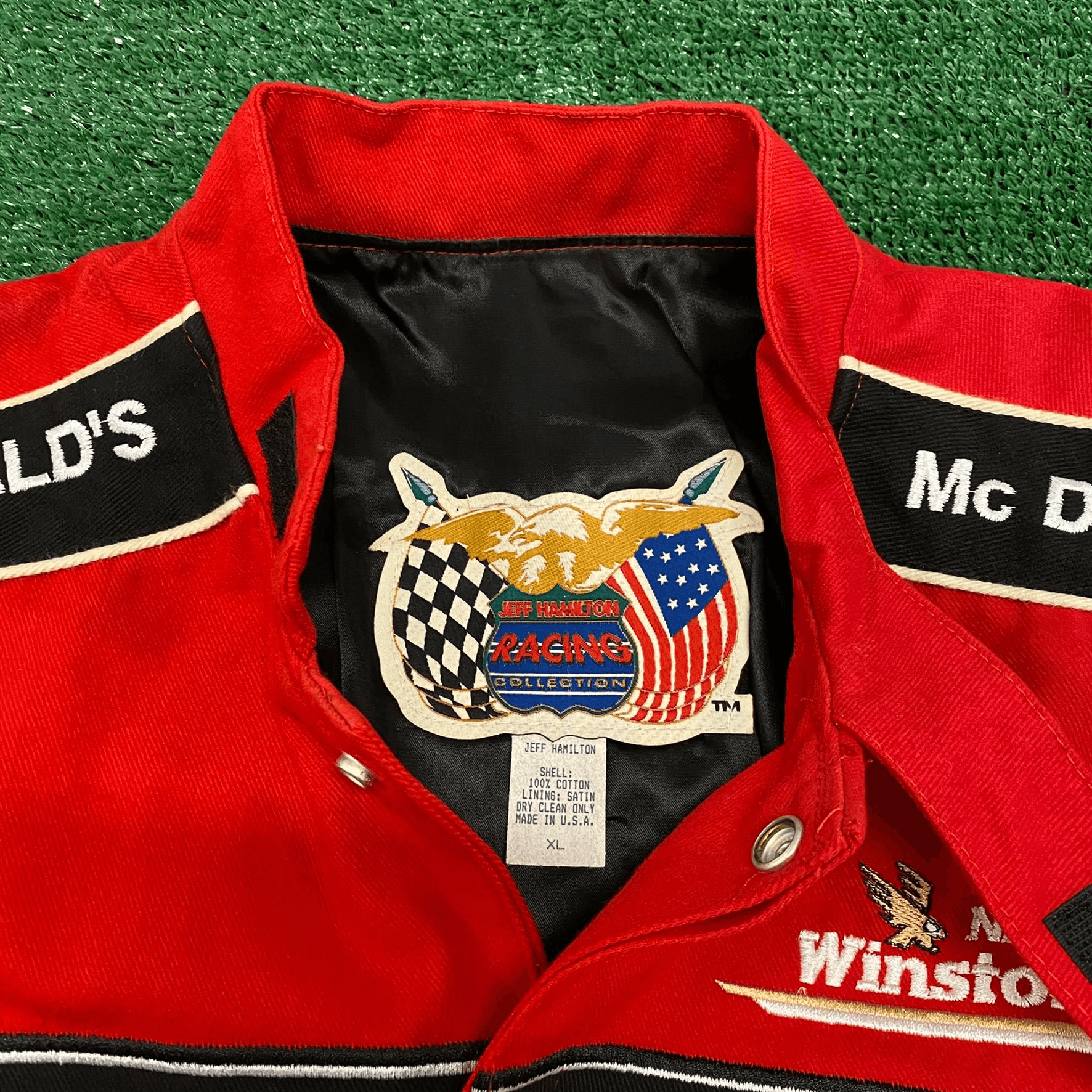 Jeff Hamilton Crazy Vintage 90s McDonald's Racing NASCAR Jacket Size US XL / EU 56 / 4 - 3 Thumbnail