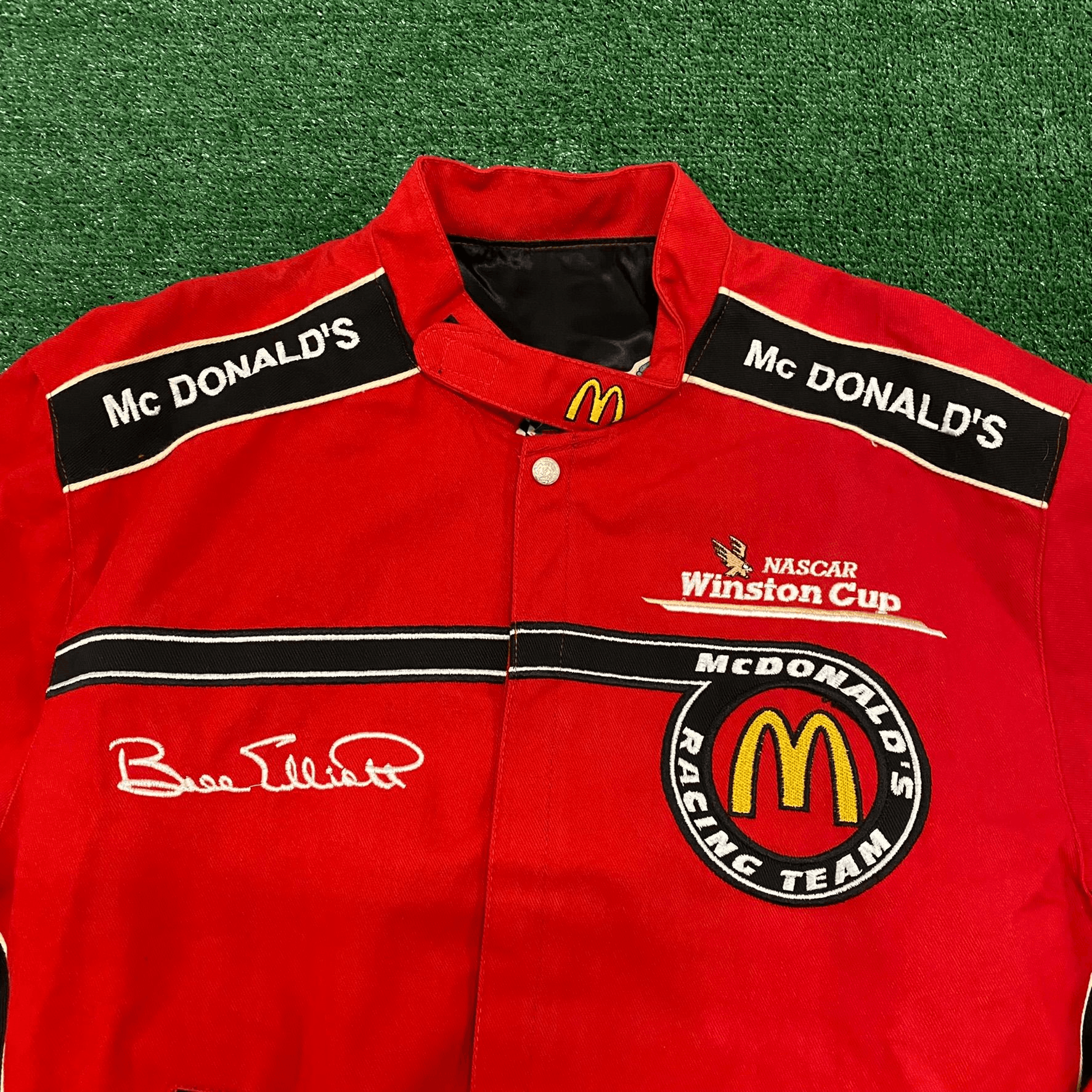 Jeff Hamilton Crazy Vintage 90s McDonald's Racing NASCAR Jacket Size US XL / EU 56 / 4 - 2 Thumbnail