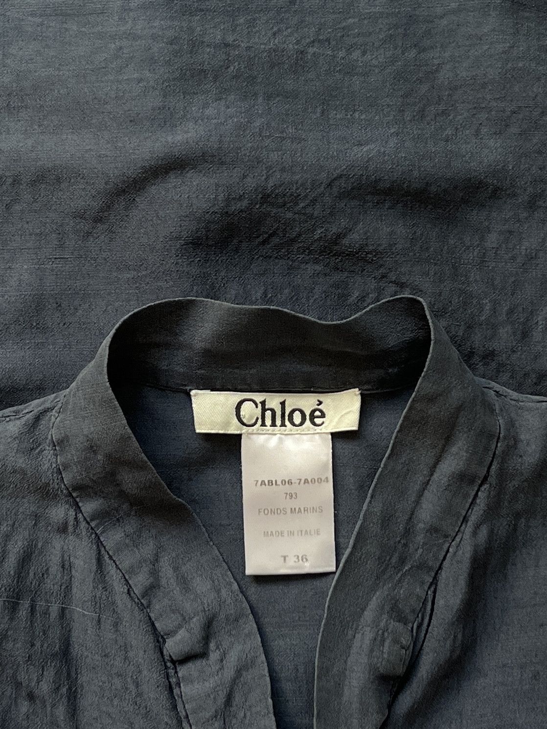 Chloe ⚡️QUICK SALE⚡️Chloe Navy Blue Blouse Pussy Bow Shirt Size S / US 4 / IT 40 - 5 Thumbnail