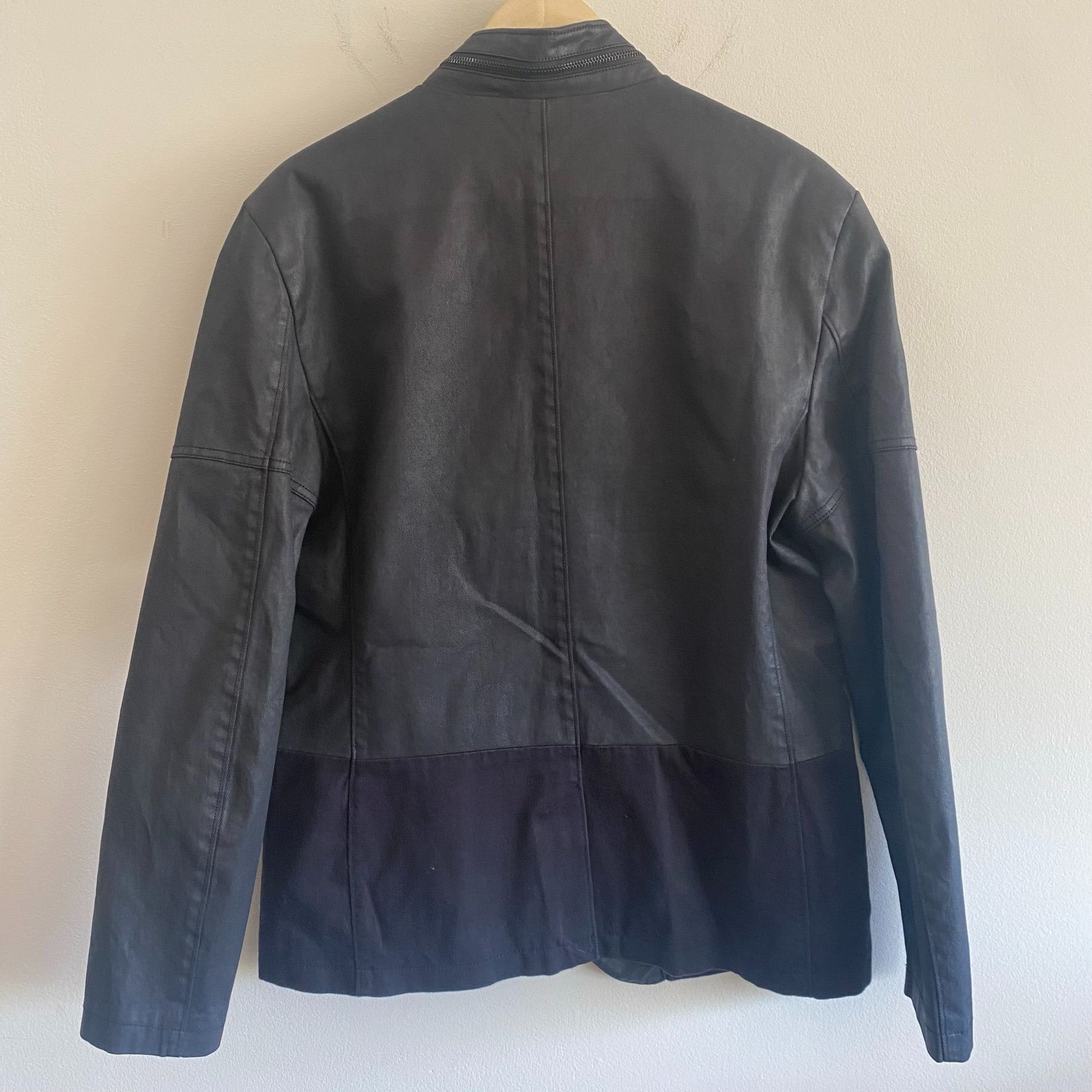 Kenneth Cole Vintage Y2K Kenneth Cole Waxed Denim Biker Jacket Size US L / EU 52-54 / 3 - 3 Thumbnail