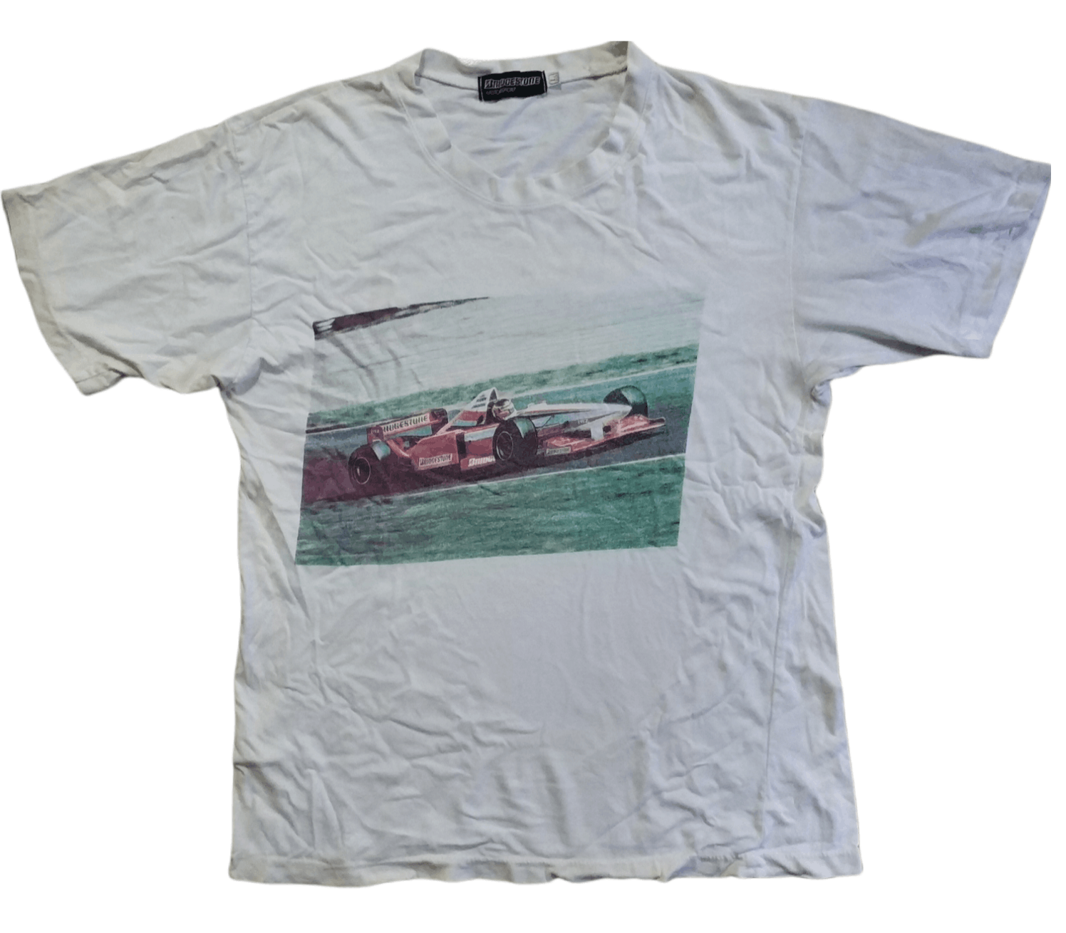 🔥Distressed Vintage Single Stitch 98 Bridgestone F1 Tees