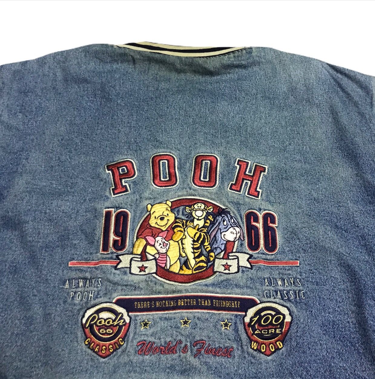 Disney Vintage Pooh distressed varsity jacket Size US M / EU 48-50 / 2 - 8 Thumbnail
