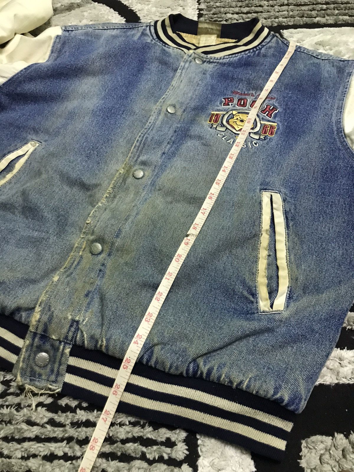 Disney Vintage Pooh distressed varsity jacket Size US M / EU 48-50 / 2 - 11 Thumbnail