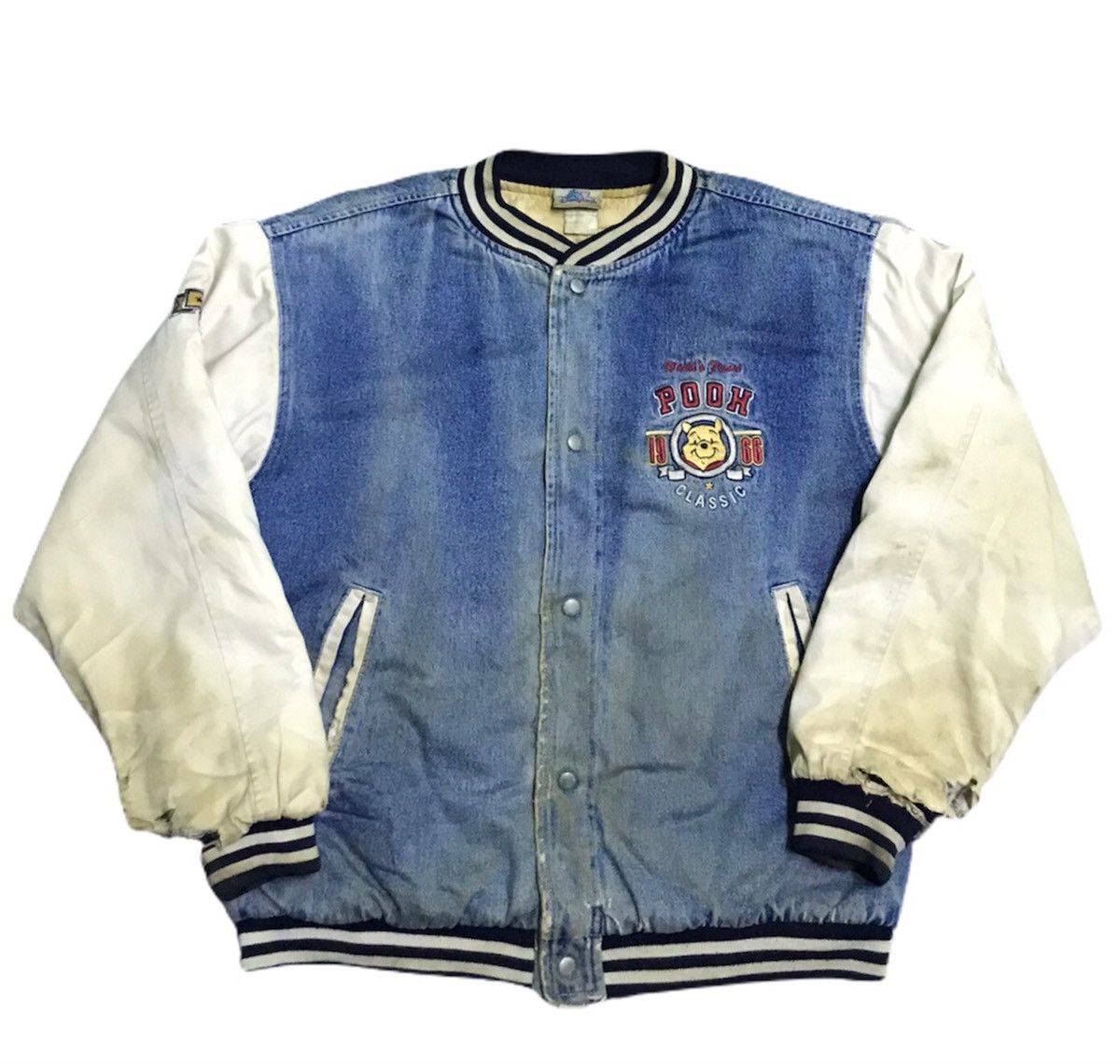 Disney Vintage Pooh distressed varsity jacket Size US M / EU 48-50 / 2 - 1 Thumbnail