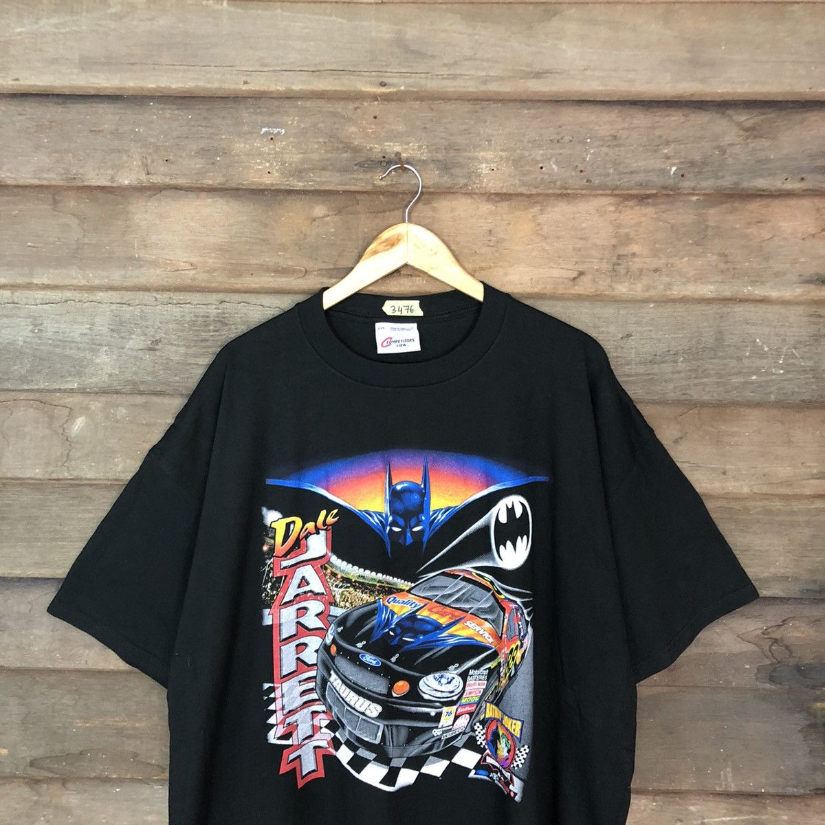 DC Comics 1998 Batman X Nascar X Ford X Dale Jarret vintage tee #3476 Size US XXL / EU 58 / 5 - 2 Thumbnail