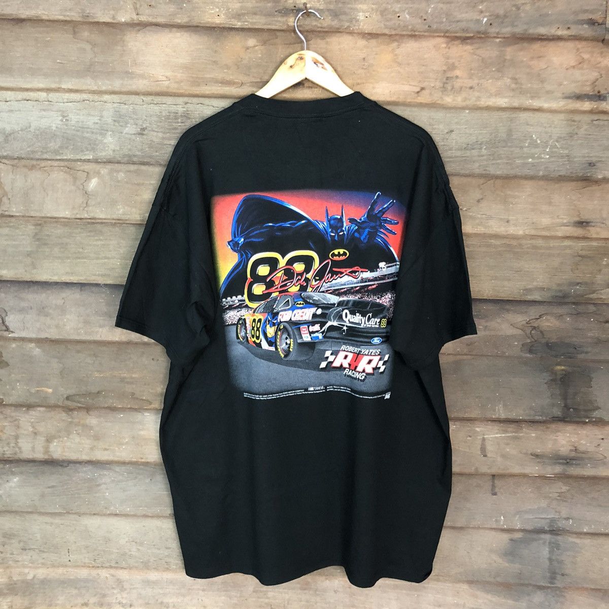DC Comics 1998 Batman X Nascar X Ford X Dale Jarret vintage tee #3476 Size US XXL / EU 58 / 5 - 12 Thumbnail