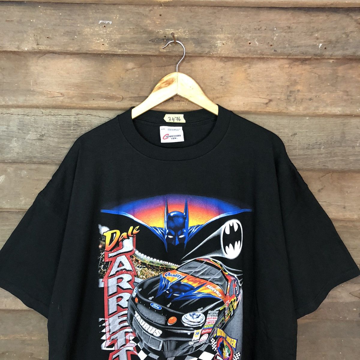 DC Comics 1998 Batman X Nascar X Ford X Dale Jarret vintage tee #3476 Size US XXL / EU 58 / 5 - 7 Thumbnail