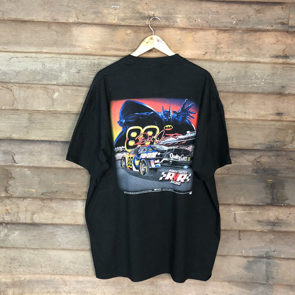 DC Comics 1998 Batman X Nascar X Ford X Dale Jarret vintage tee #3476 Size US XXL / EU 58 / 5 - 10 Thumbnail