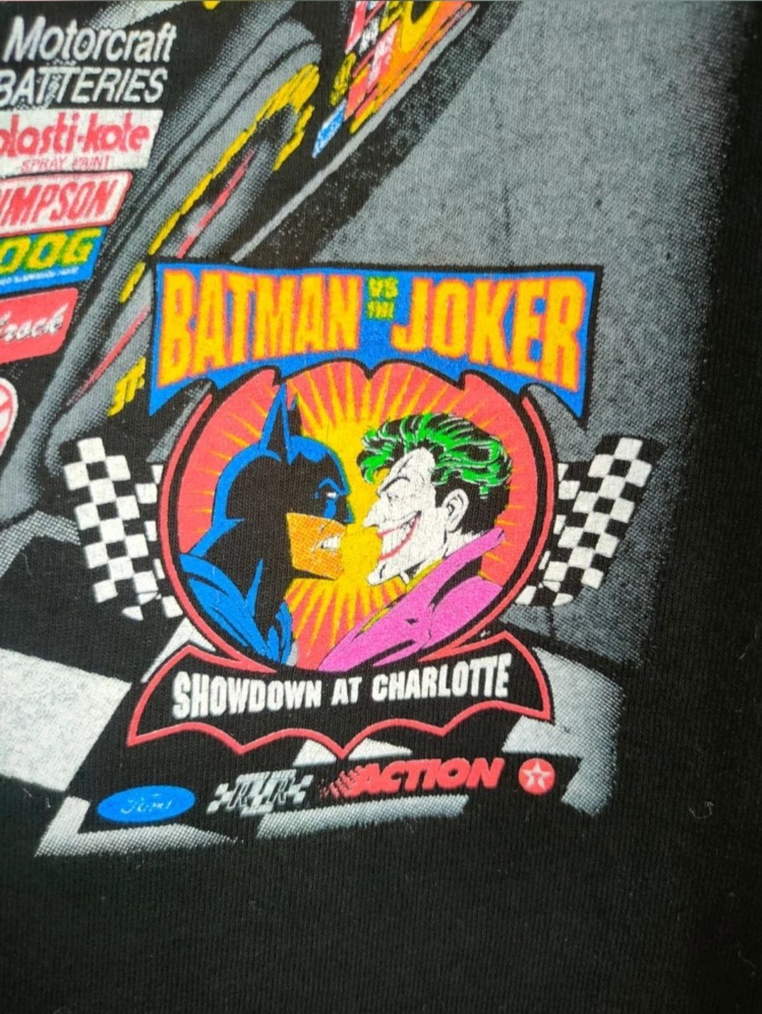 DC Comics 1998 Batman X Nascar X Ford X Dale Jarret vintage tee #3476 Size US XXL / EU 58 / 5 - 14 Thumbnail