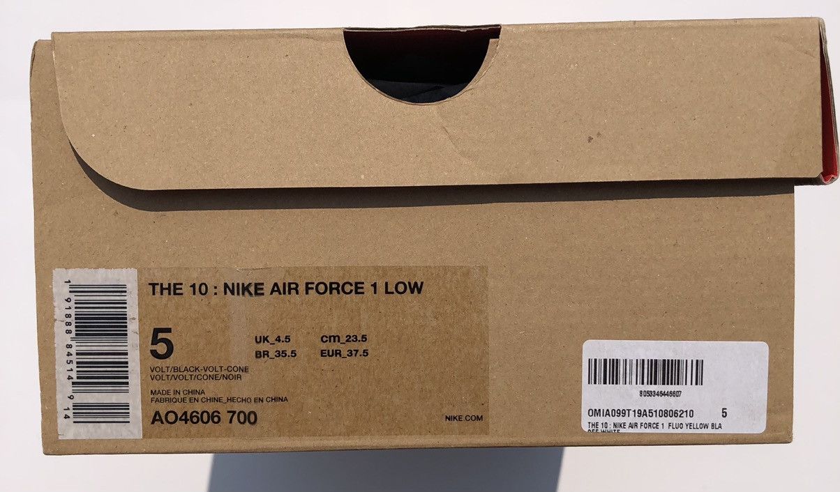 Nike × Off-White Nike x Off-White "The 10" Air Force 1 Low Volt/Black Size US 5 / EU 37 - 13 Thumbnail