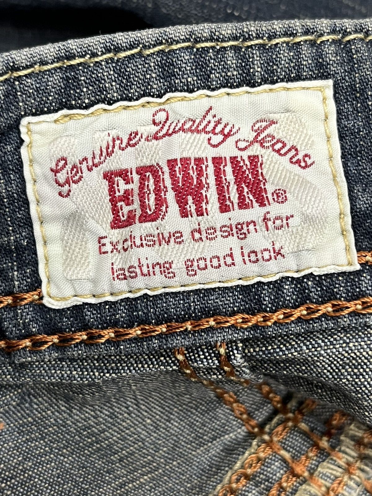 Edwin × Vintage 🔥Vtg EDWIN 3D Pocket Rusty Bush Cargo Stretch Denim Flared Size US 30 / EU 46 - 13 Thumbnail