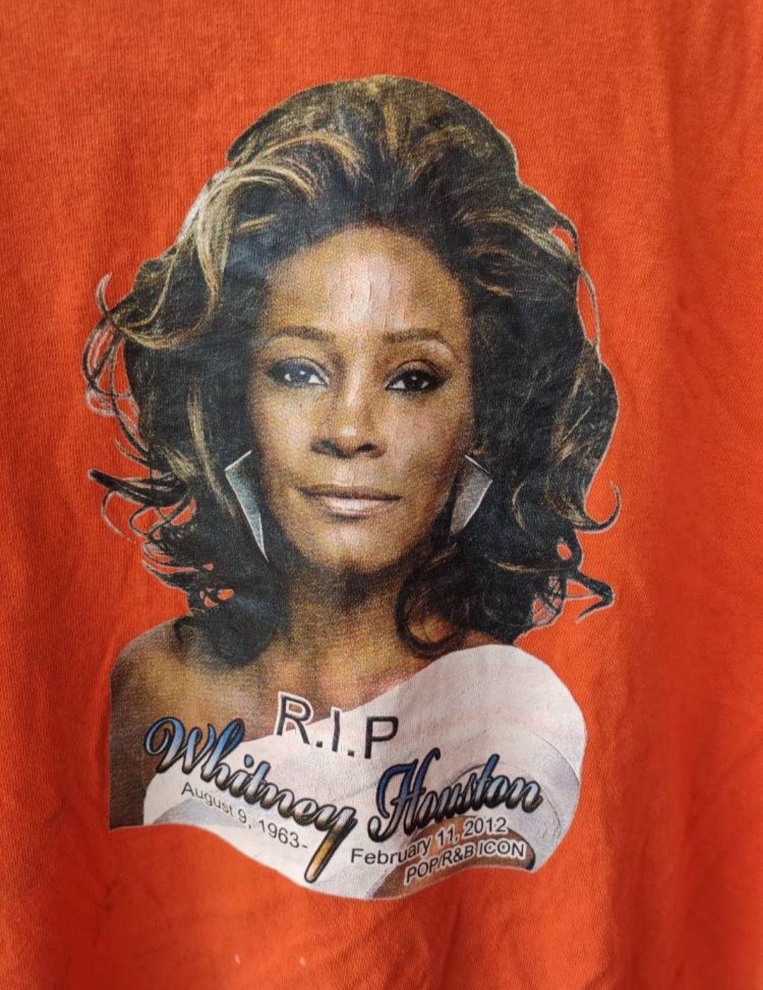 Band Tees Whitney Houston Pop/R&B Icon Big Face Print Size US L / EU 52-54 / 3 - 2 Thumbnail