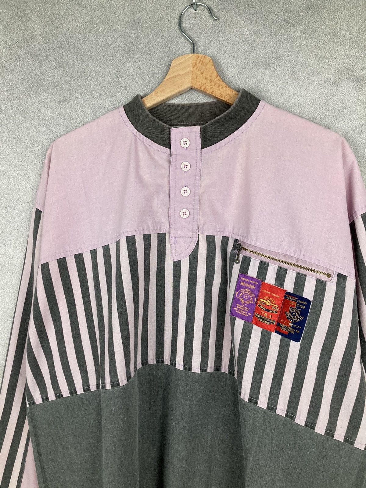 Vintage Vintage Pink Half Zip Sweatshirt 90s Retro Size US L / EU 52-54 / 3 - 3 Thumbnail