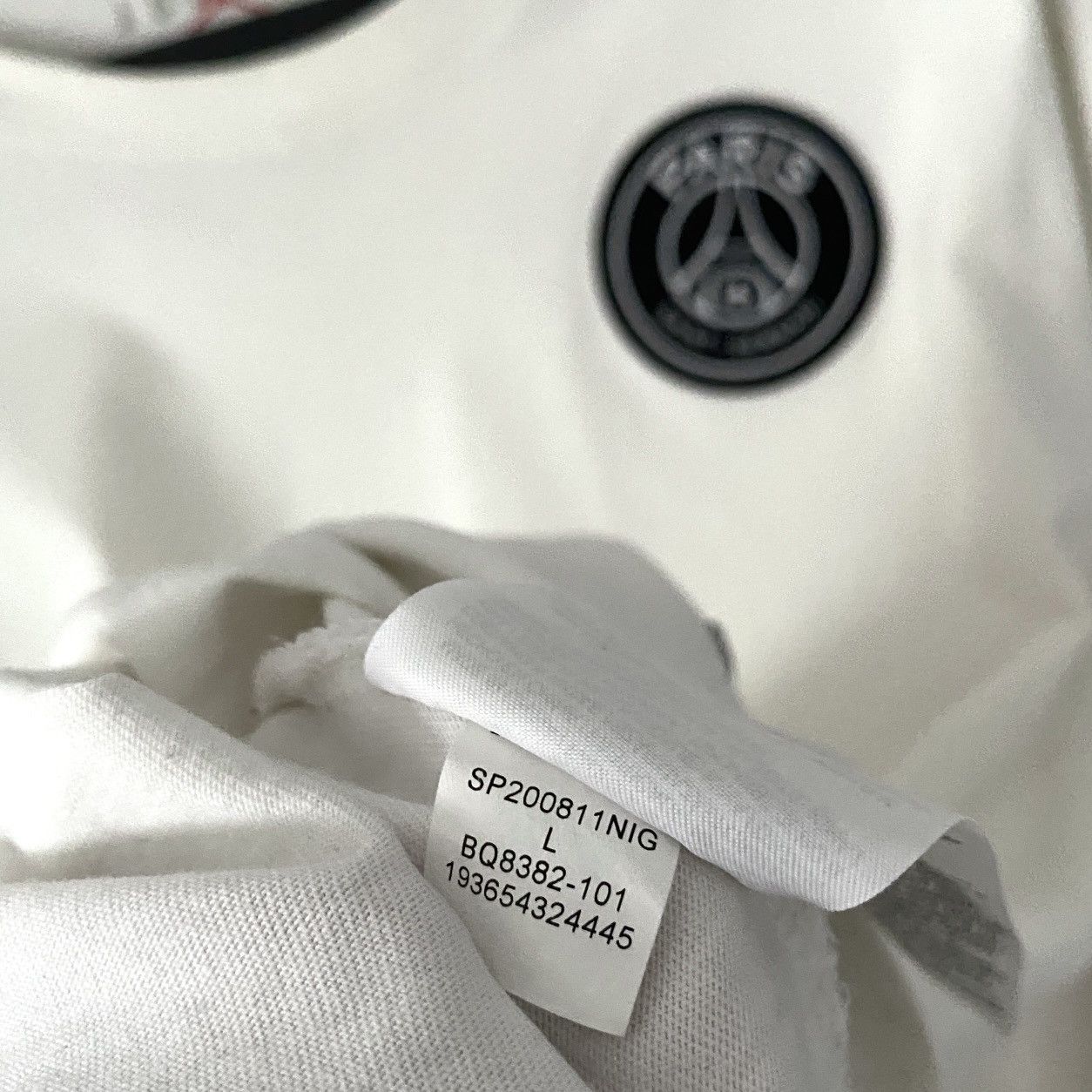 Jordan Brand × Nike PSG Paris Air Nike Jordan White Logo Soccer Long-sleeve Kit Size US L / EU 52-54 / 3 - 6 Thumbnail