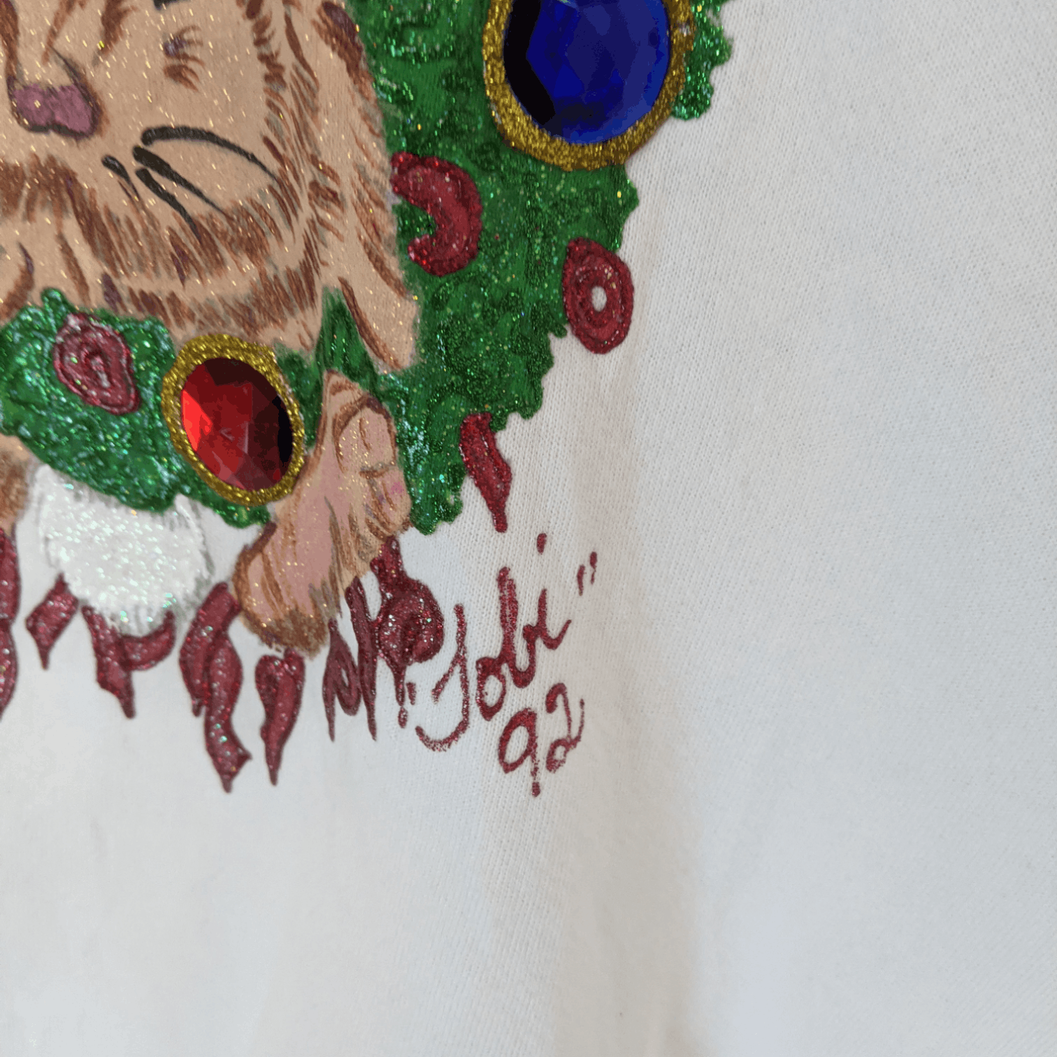 Jerzees Vintage 90's JERZEES Flower Animal Graphic Jumper Sweatshirt Size US XXL / EU 58 / 5 - 6 Thumbnail