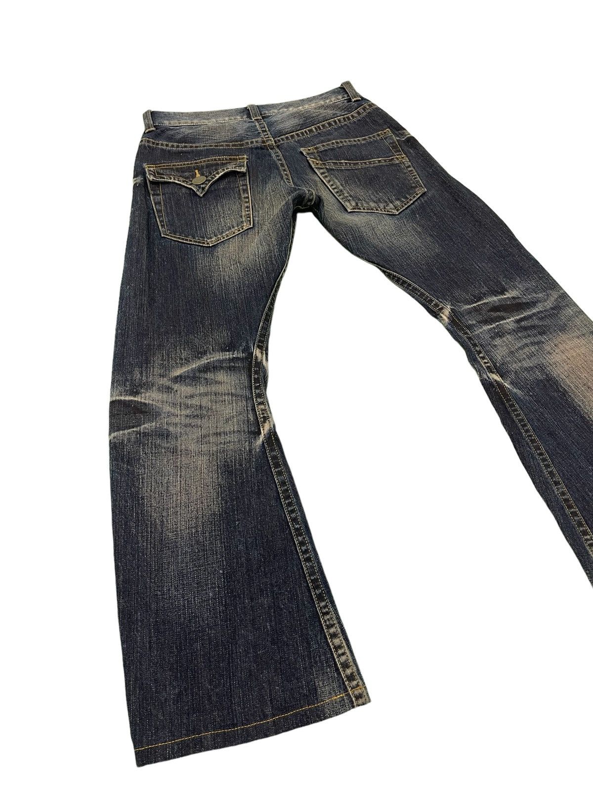 Japanese Brand Flare Jeans Rattletrap Curv Leg Acid Wash Boot Cut 2🟦3 Size US 30 / EU 46 - 1 Thumbnail