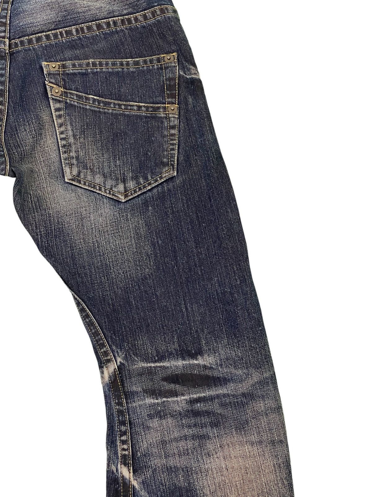 Japanese Brand Flare Jeans Rattletrap Curv Leg Acid Wash Boot Cut 2🟦3 Size US 30 / EU 46 - 6 Thumbnail