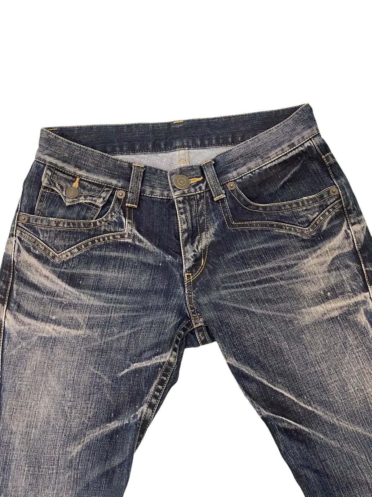 Japanese Brand Flare Jeans Rattletrap Curv Leg Acid Wash Boot Cut 2🟦3 Size US 30 / EU 46 - 16 Thumbnail