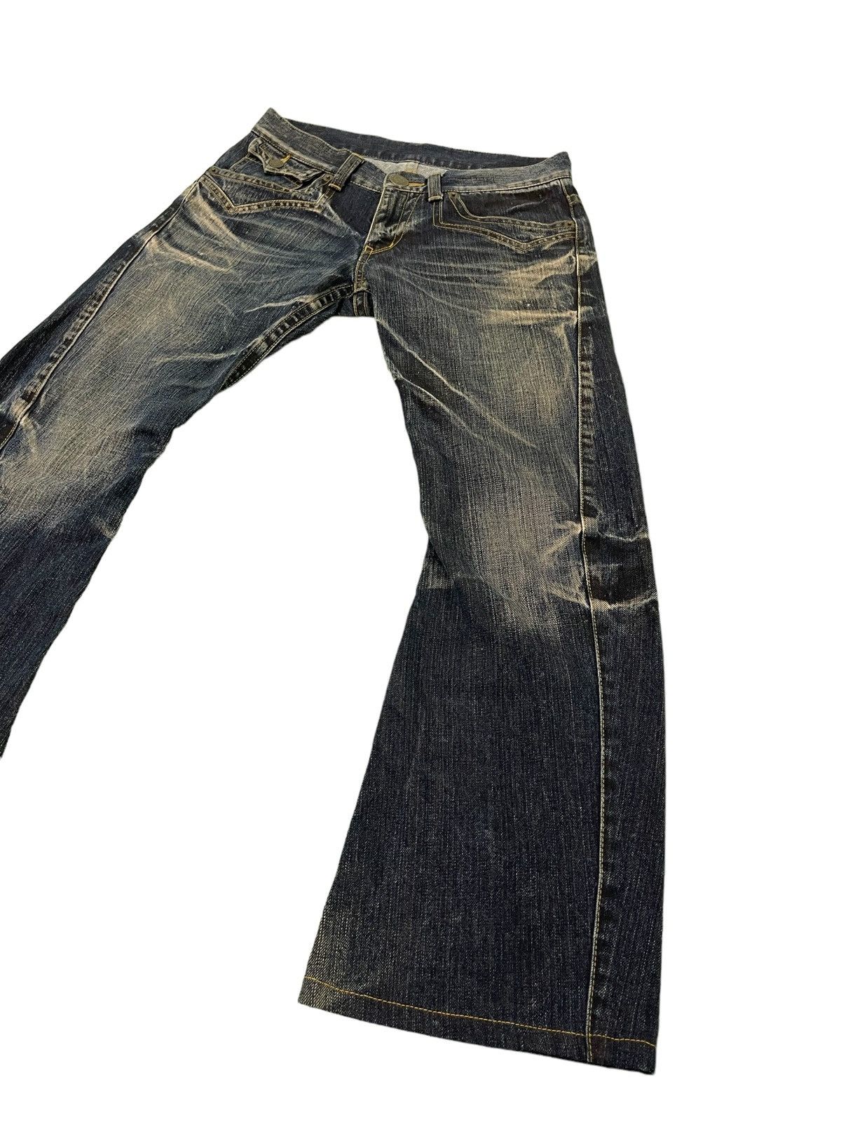Japanese Brand Flare Jeans Rattletrap Curv Leg Acid Wash Boot Cut 2🟦3 Size US 30 / EU 46 - 11 Thumbnail