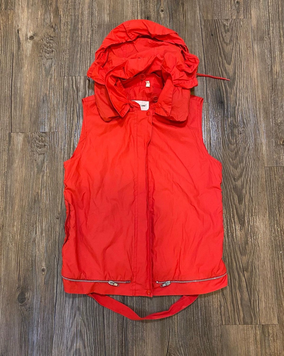 image of Helmut Lang Ss00 Bondage Pillow Vest in Red, Men's (Size Small)