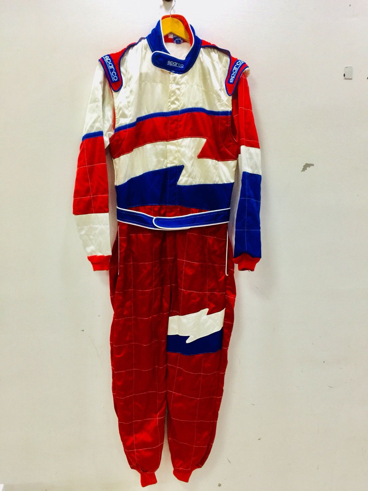 image of Made In Italy Fia 2000 Sparco Overalls Suit Racing in Red/White, Men's (Size 44)