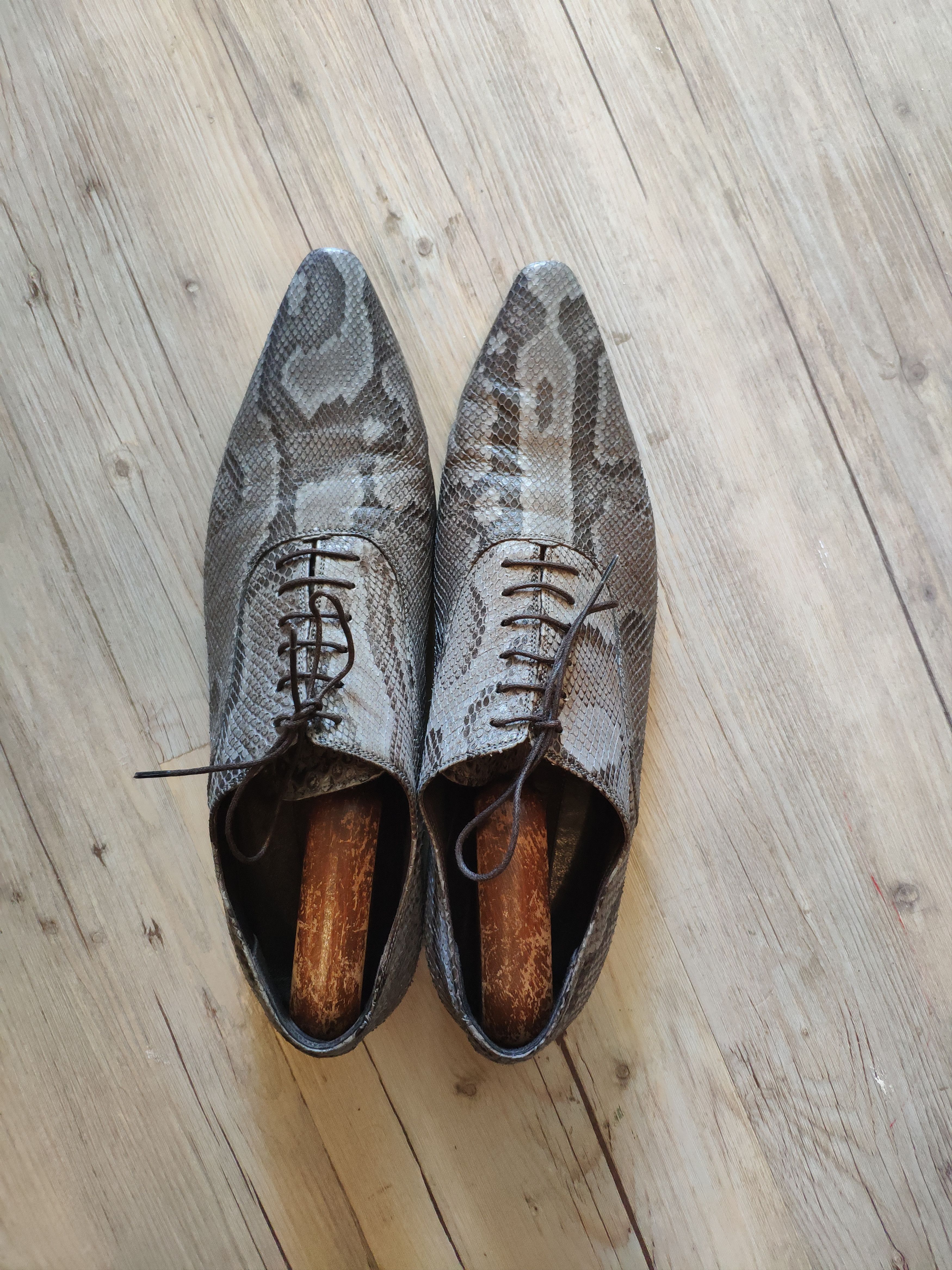 Gianni Barbato GRAIL! Python derbies. Chic like Saint Laurent or Dior Size US 10 / EU 43 - 2 Thumbnail