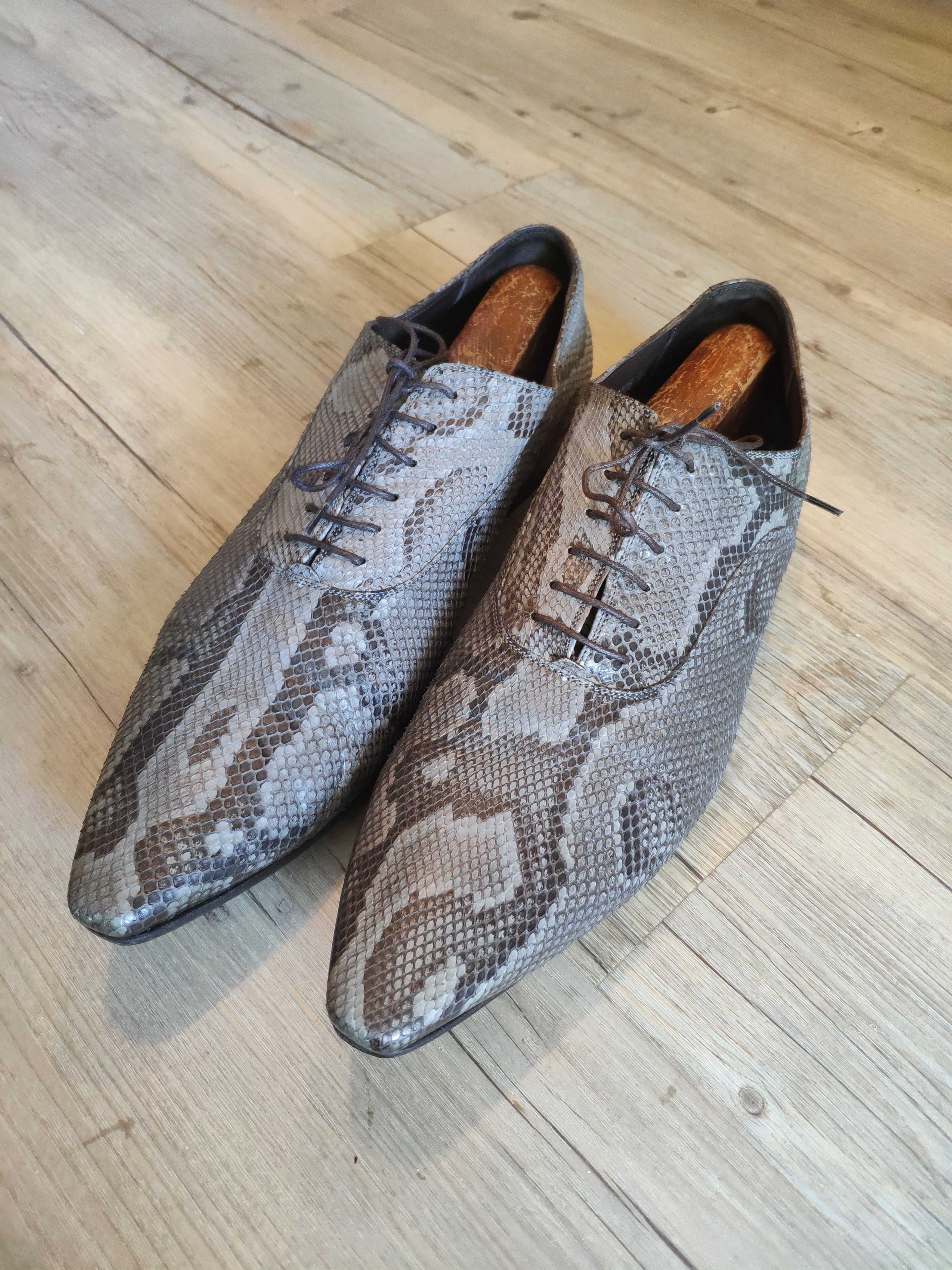 Gianni Barbato GRAIL! Python derbies. Chic like Saint Laurent or Dior Size US 10 / EU 43 - 1 Thumbnail