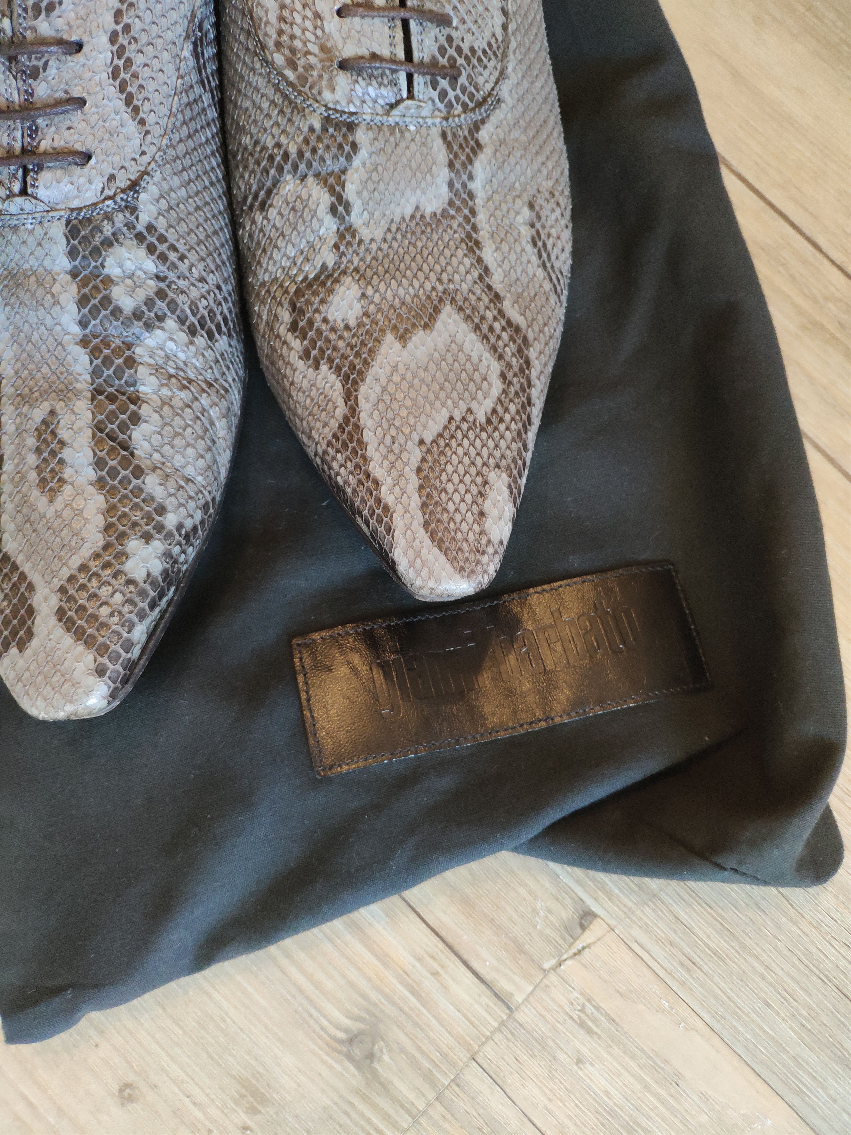 Gianni Barbato GRAIL! Python derbies. Chic like Saint Laurent or Dior Size US 10 / EU 43 - 6 Thumbnail