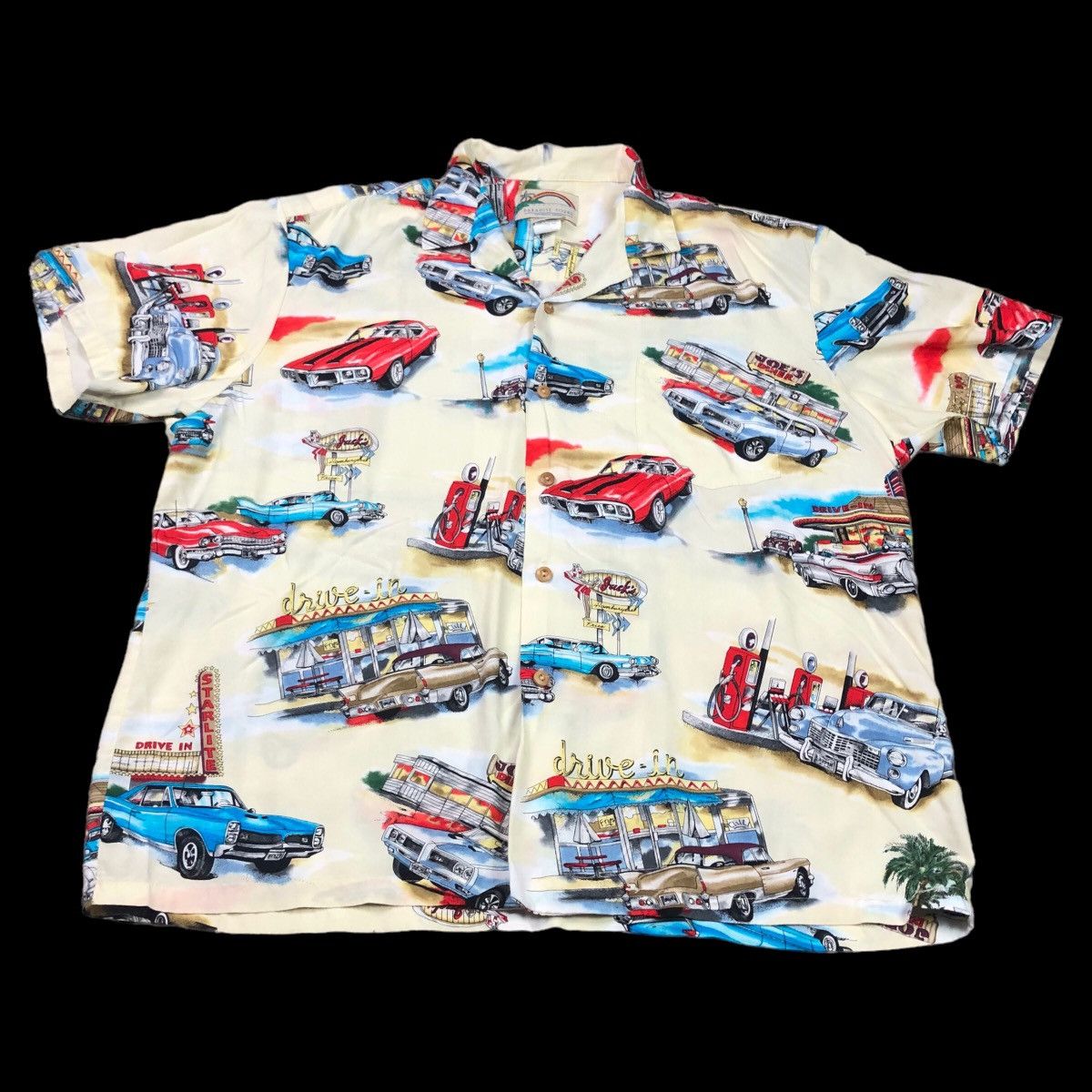 Vintage Vintage 90s Paradise Found General Motors Hawaiian Shirt XL Size US XL / EU 56 / 4 - 1 Thumbnail