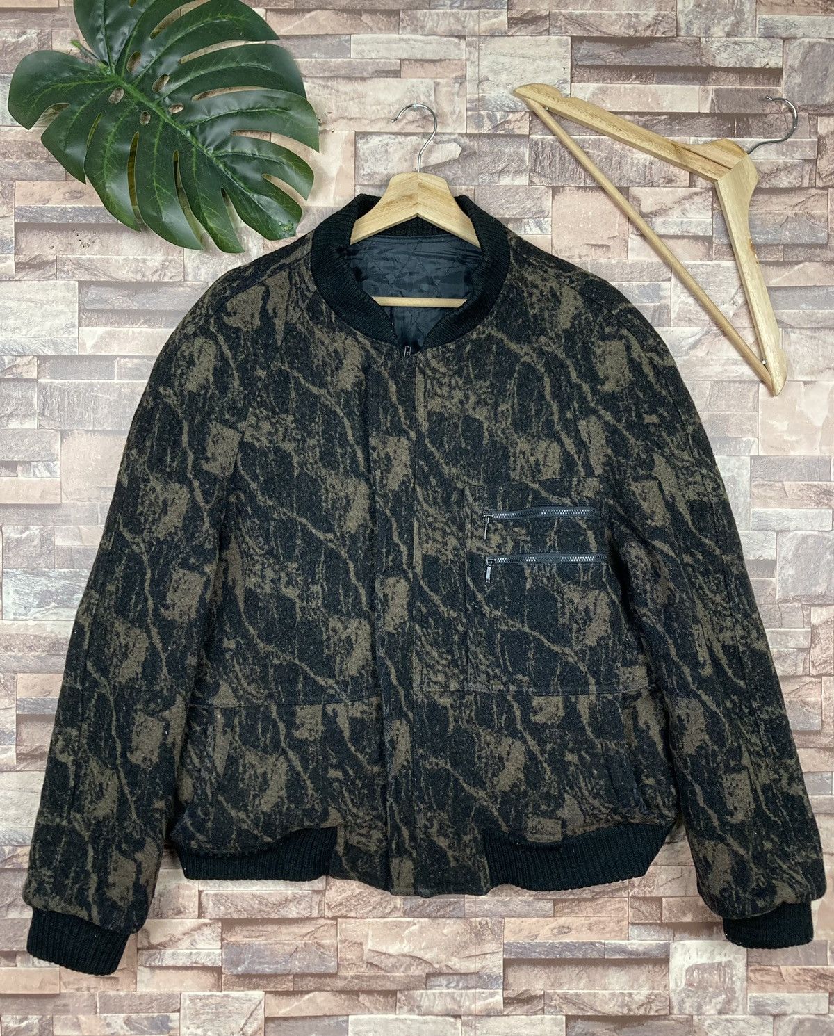 Junko Shimada Mr. Junko koshino wool bomber acid wash jacket Size US M / EU 48-50 / 2 - 2 Thumbnail
