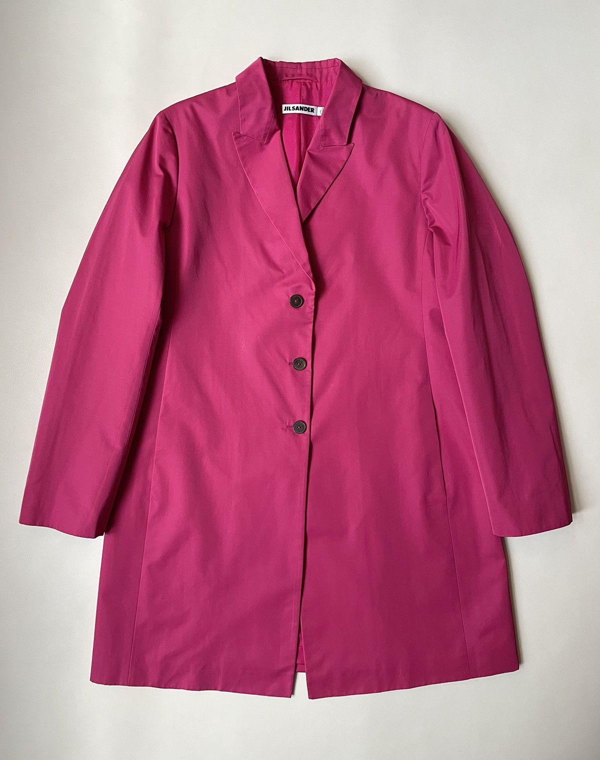 image of Jil Sander x Raf Simons S/s 11 Pink Nylon Overcoat in Hot Pink, Women's (Size Medium)