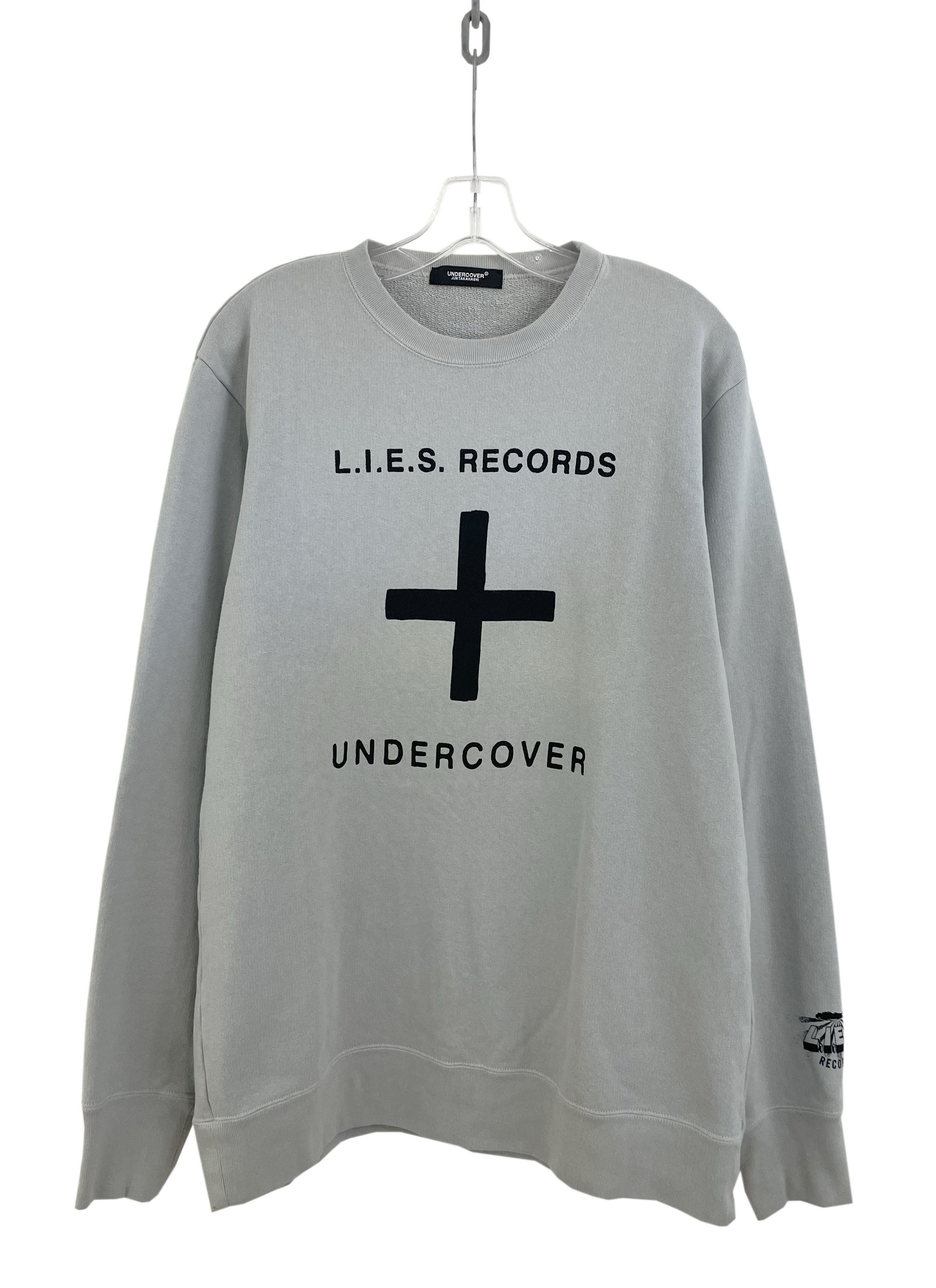 image of Undercover Aw20 L.i.e.s. Records Sweater in Grey, Men's (Size Large)