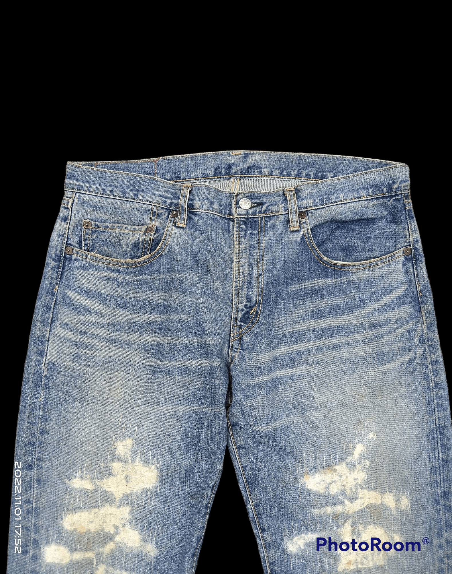 Japanese Brand DiSTRESSED BORO GOWEST MADE IN JAPAN DENIM PANTS Size US 33 - 3 Thumbnail