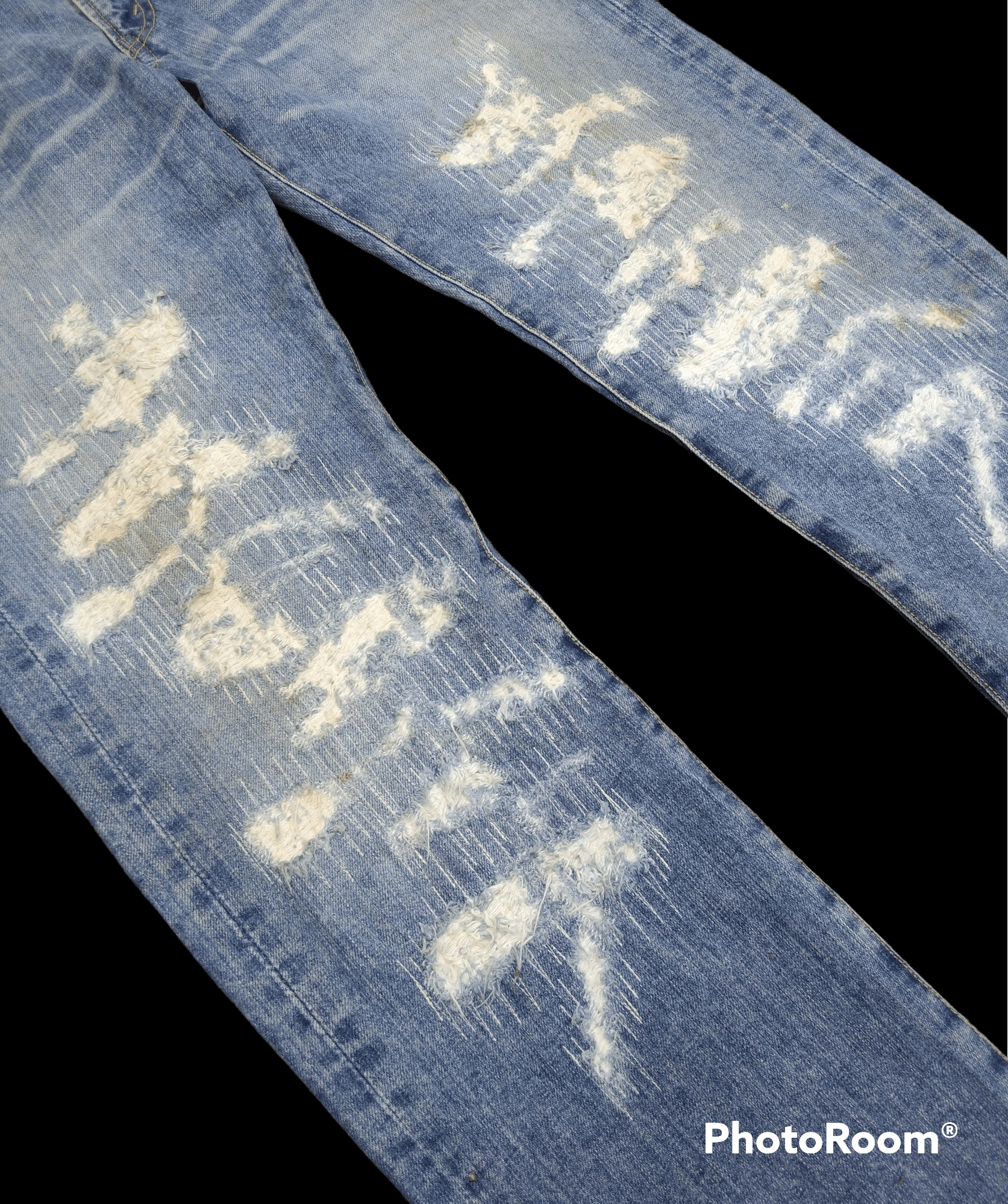 Japanese Brand DiSTRESSED BORO GOWEST MADE IN JAPAN DENIM PANTS Size US 33 - 5 Thumbnail