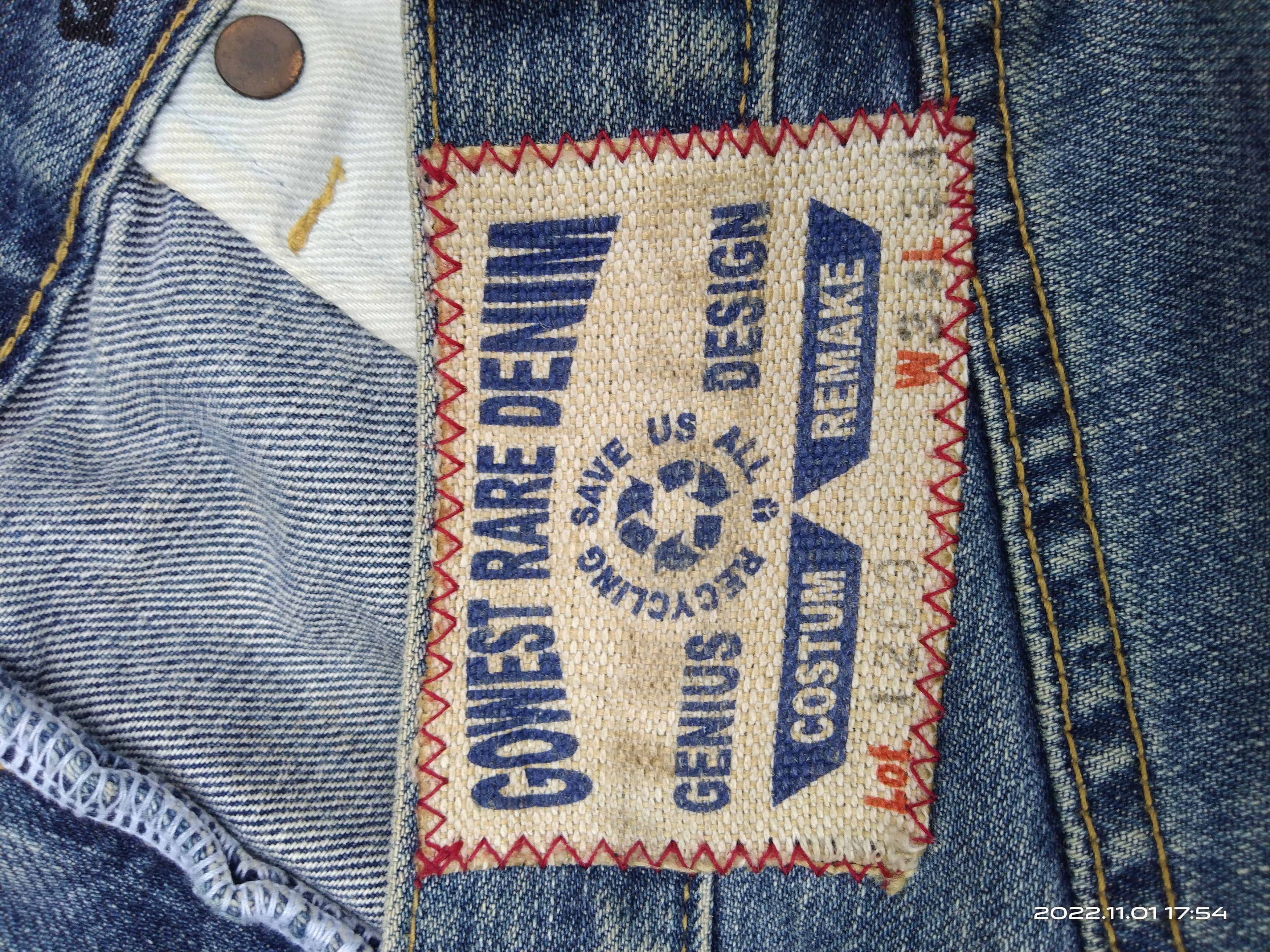 Japanese Brand DiSTRESSED BORO GOWEST MADE IN JAPAN DENIM PANTS Size US 33 - 9 Thumbnail
