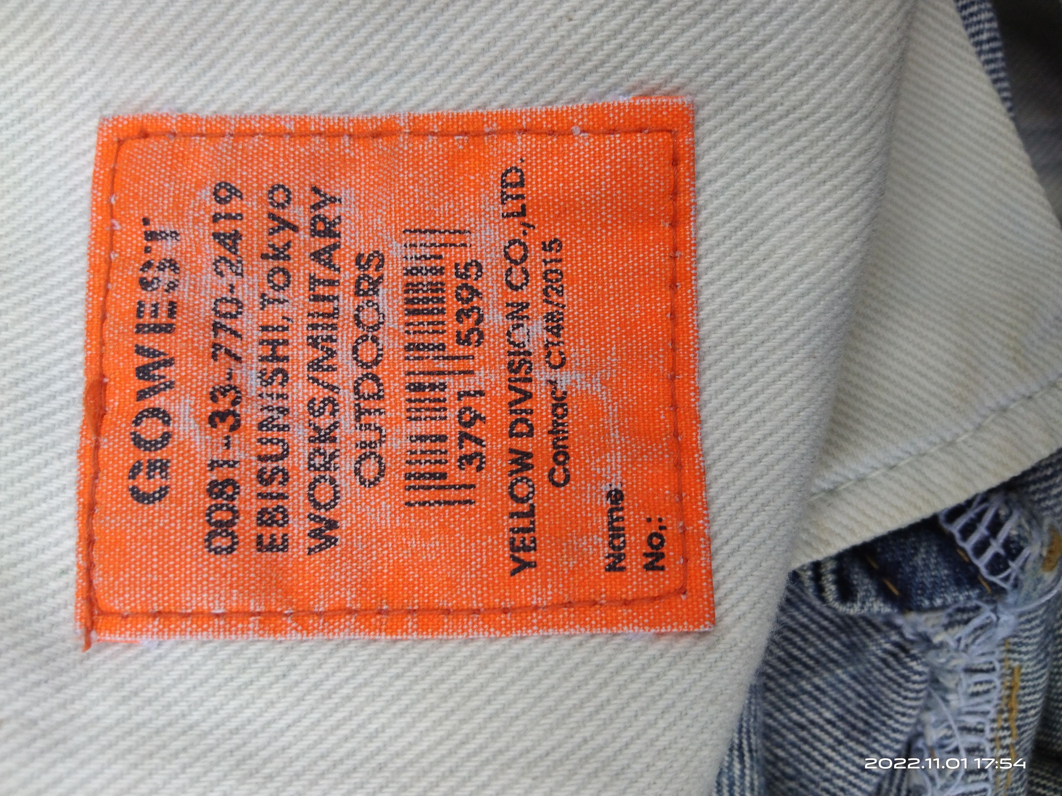 Japanese Brand DiSTRESSED BORO GOWEST MADE IN JAPAN DENIM PANTS Size US 33 - 8 Thumbnail