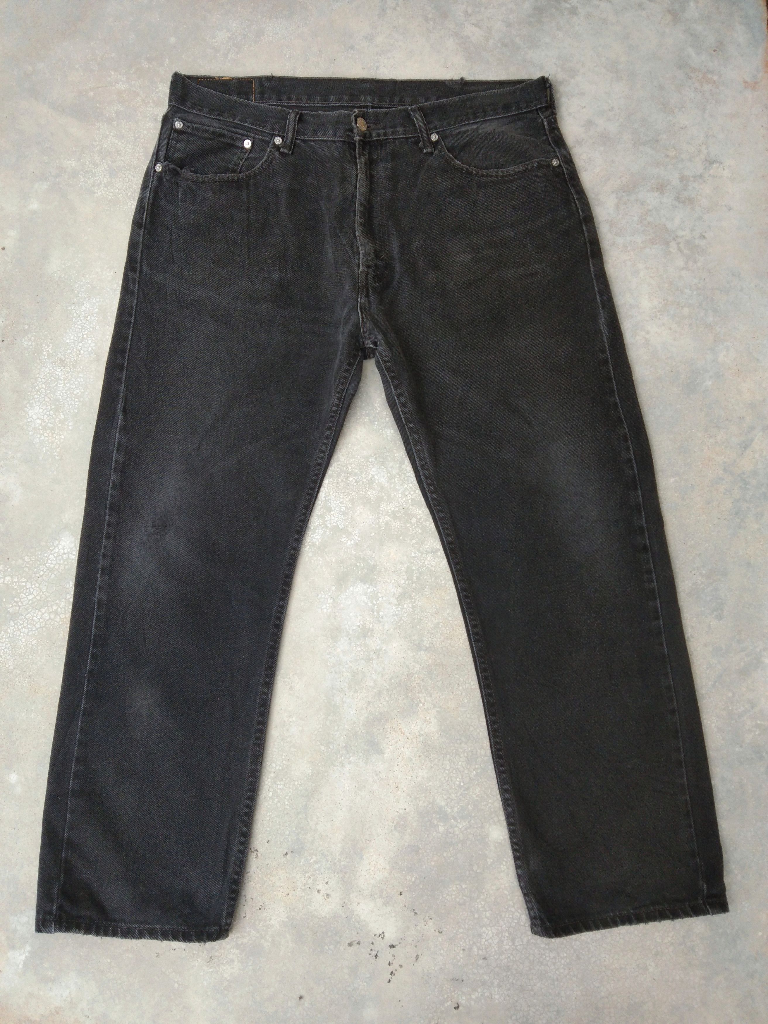 Image of Vintage Levi's Jeans 505 Black Distressed Denim 38X29, Men's