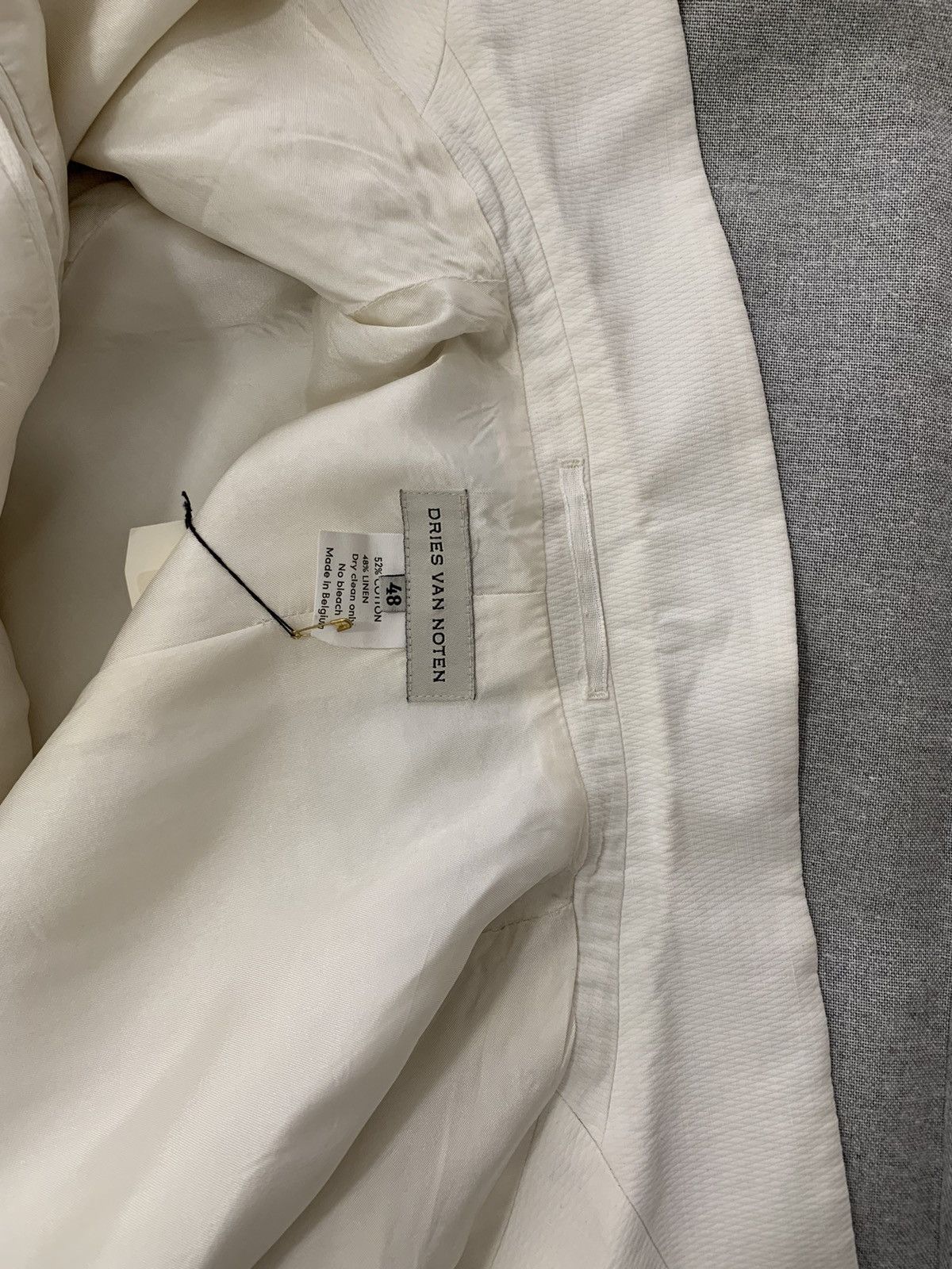 Dries Van Noten Worn ONCE €1045 textured linen blazer, IT48-50, MI Belgium Size 38R - 18 Thumbnail